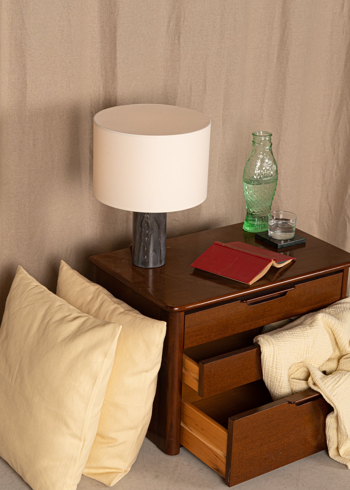 Tischlampe PIPITO schwarzer Marmor