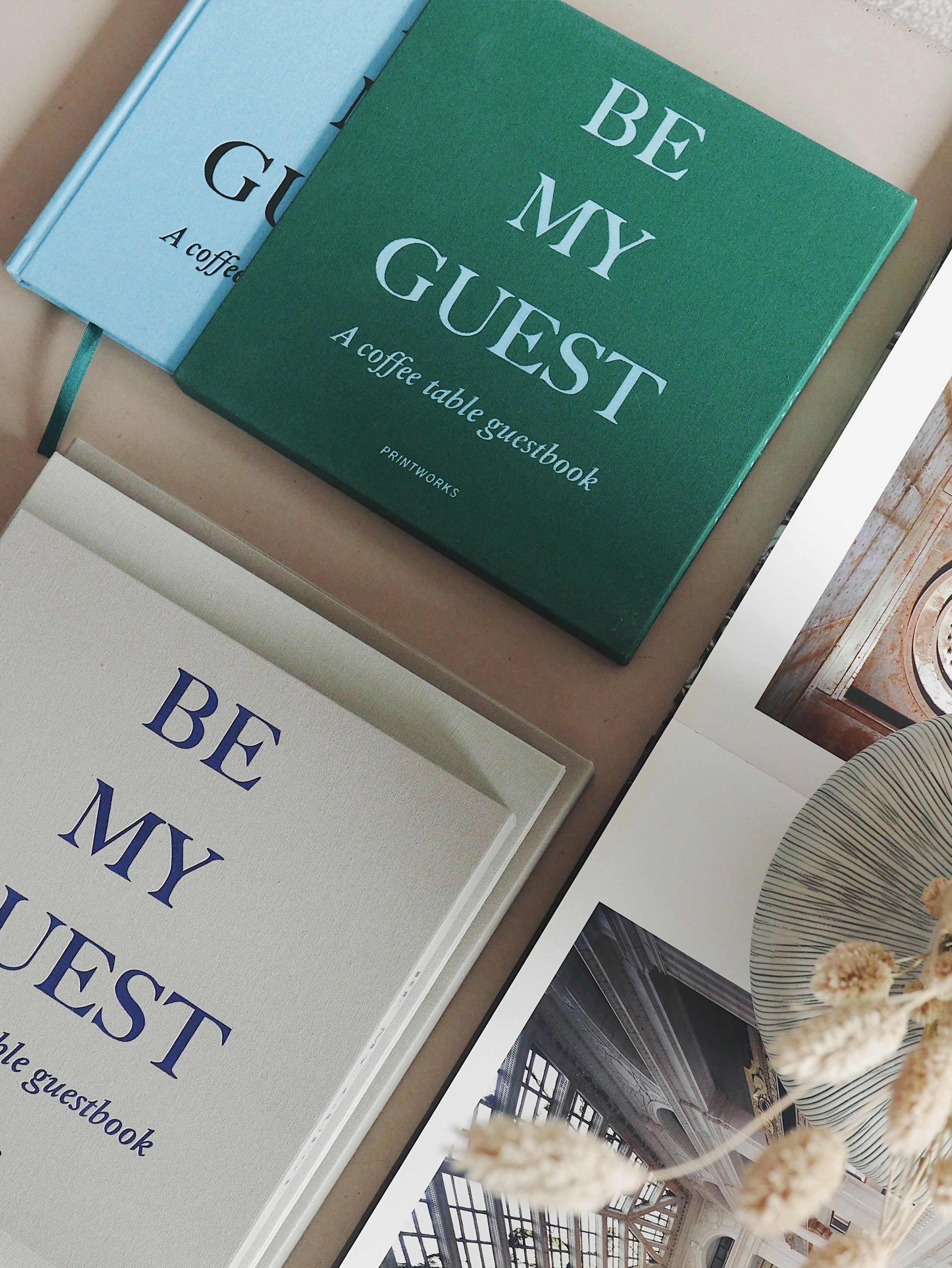 Gästebuch BE MY GUEST grün mit blau