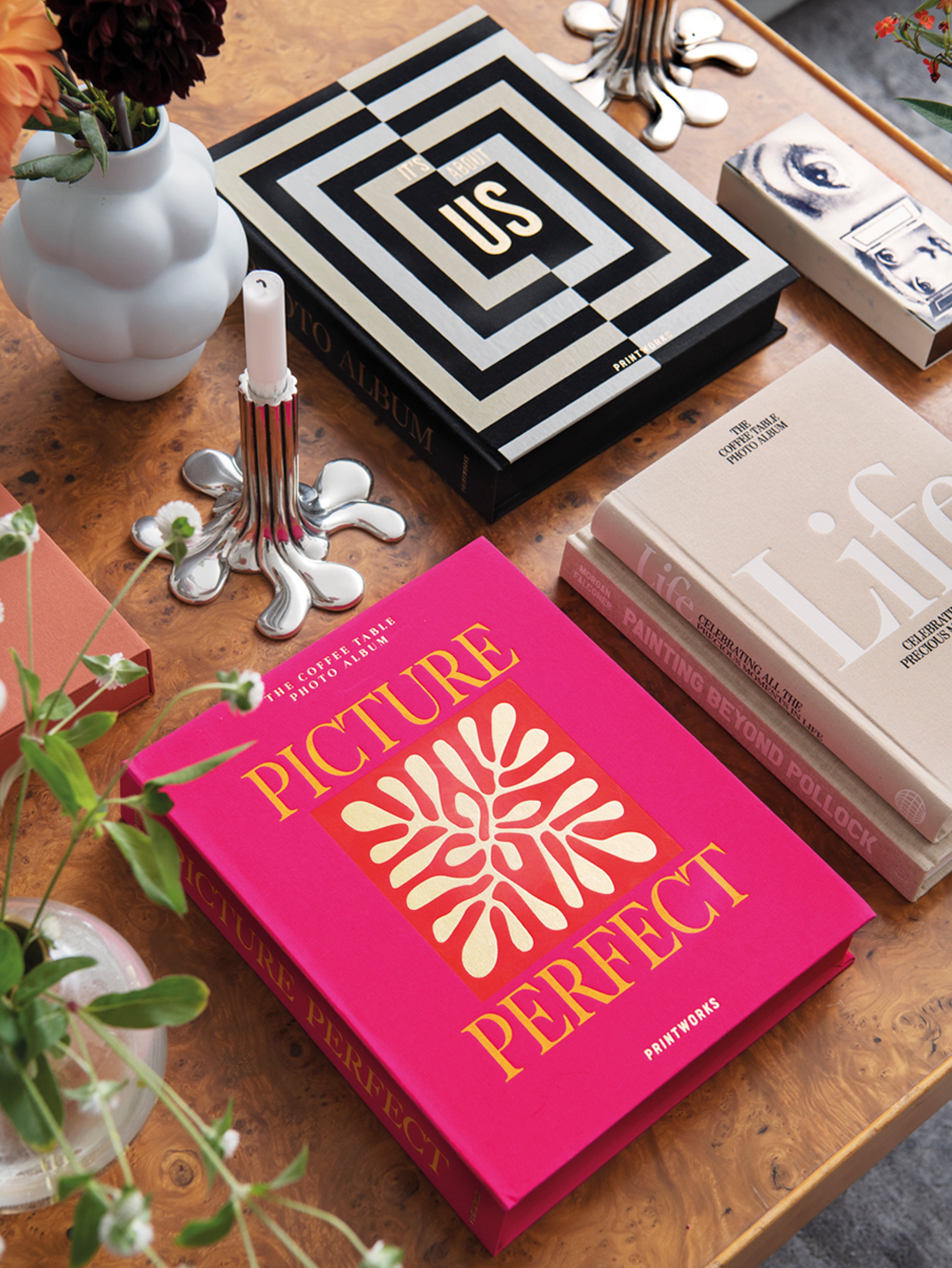 Fotoalbum PICTURE PERFECT roze met goud