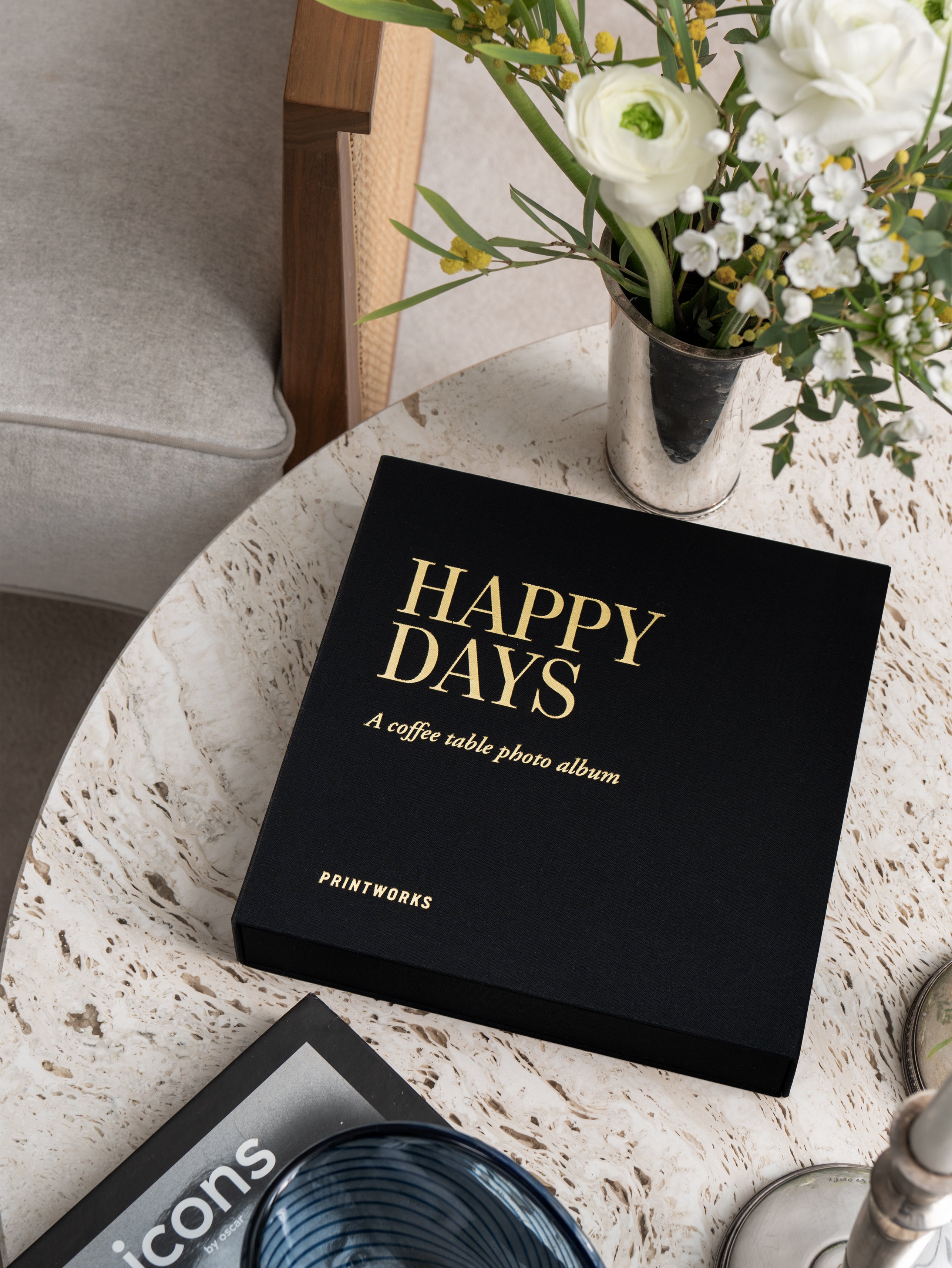 Fotoalbum HAPPY DAYS zwart met goud