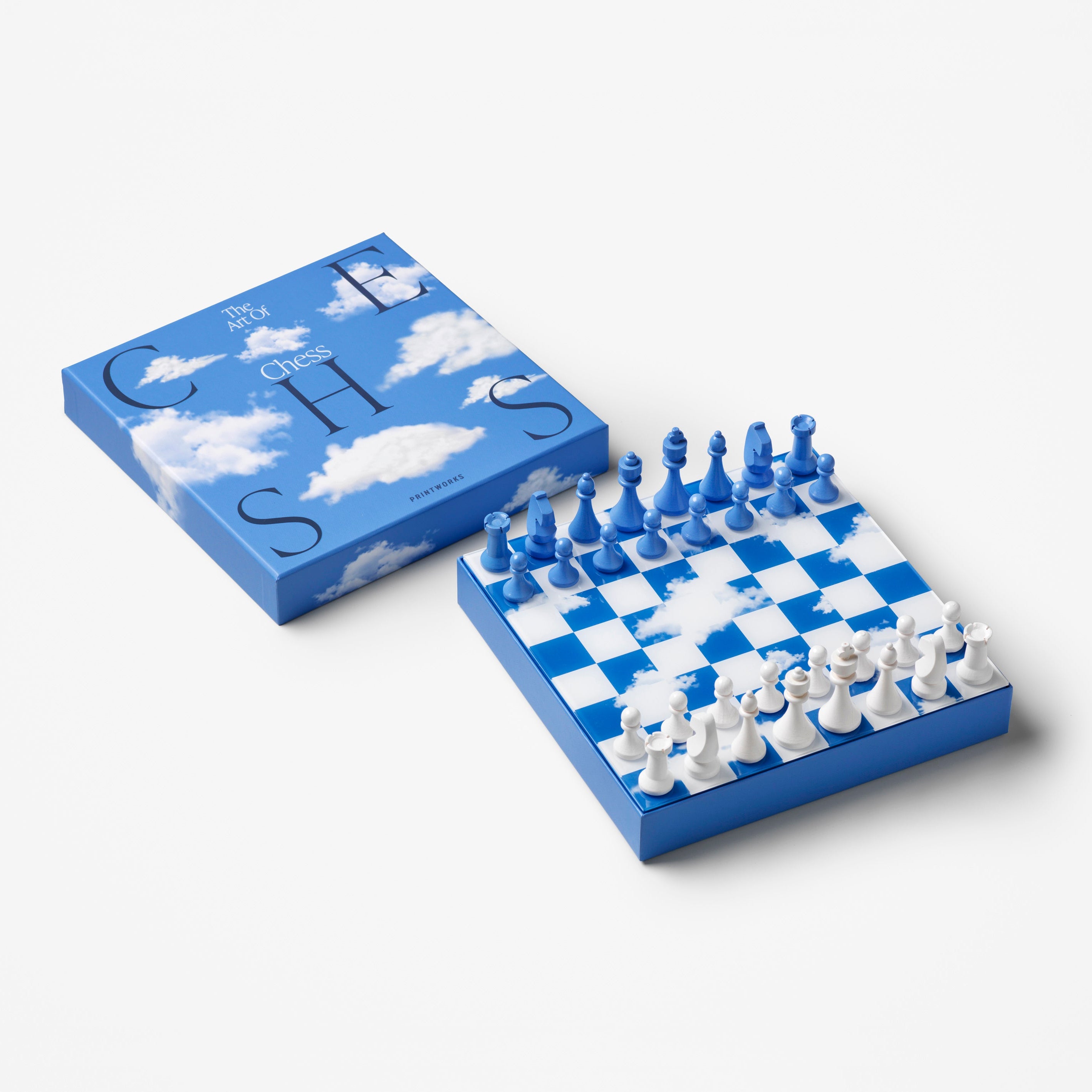 Schaken Set CHESS CLOUDS blauw-wit