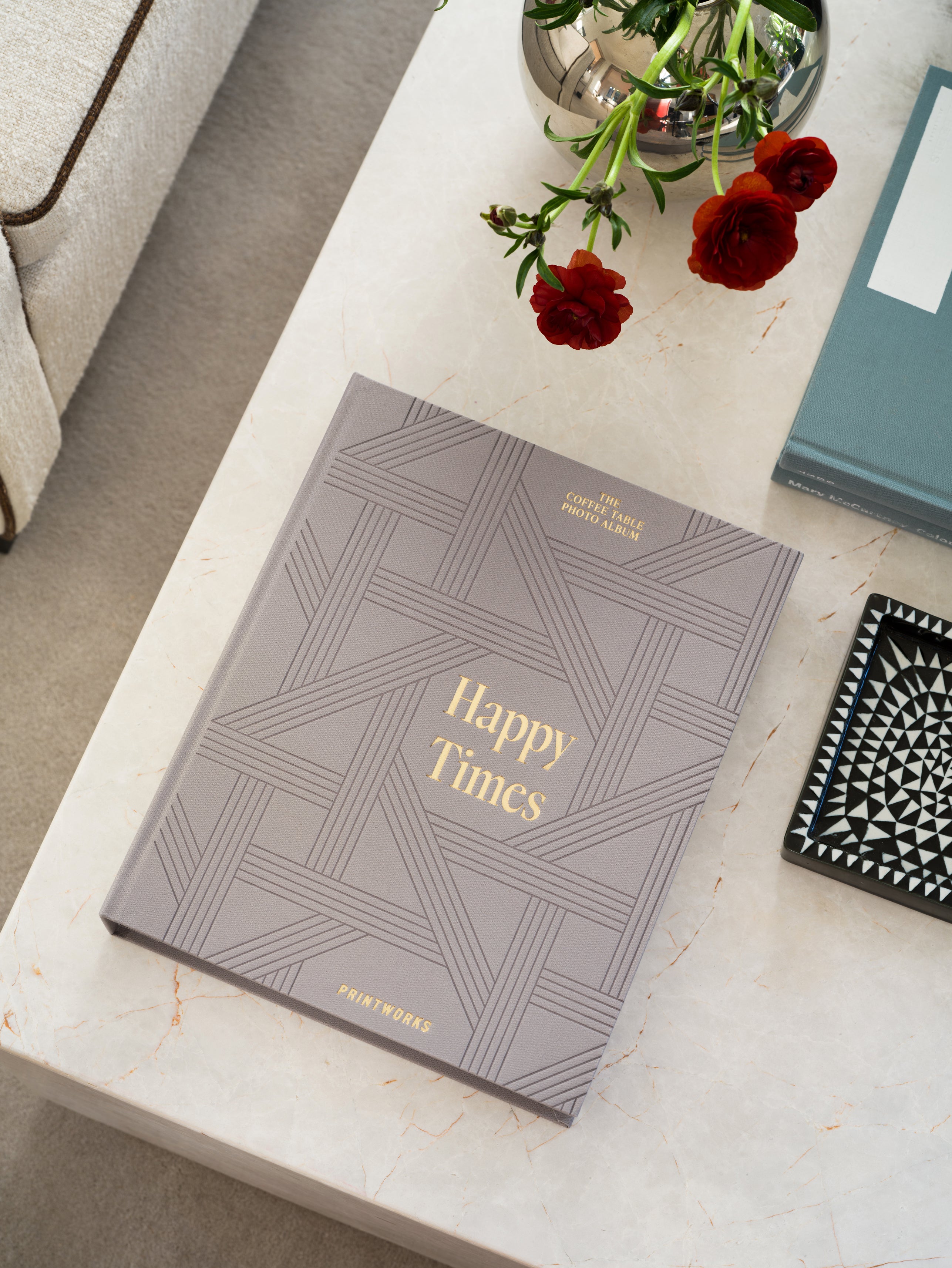 Fotoalbum HAPPY TIMES grijs met goud