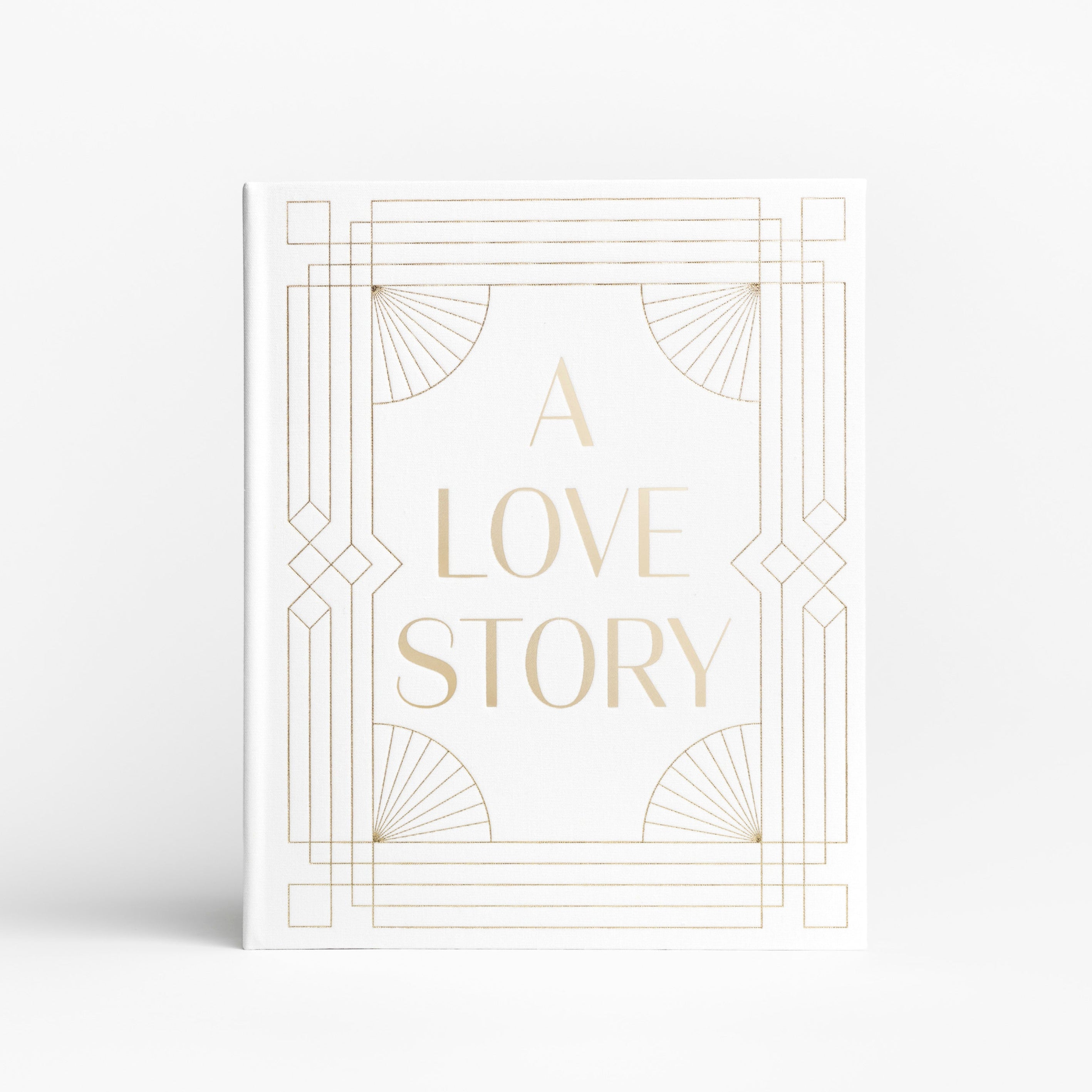 Fotoalbum A LOVE STORY wit met goud