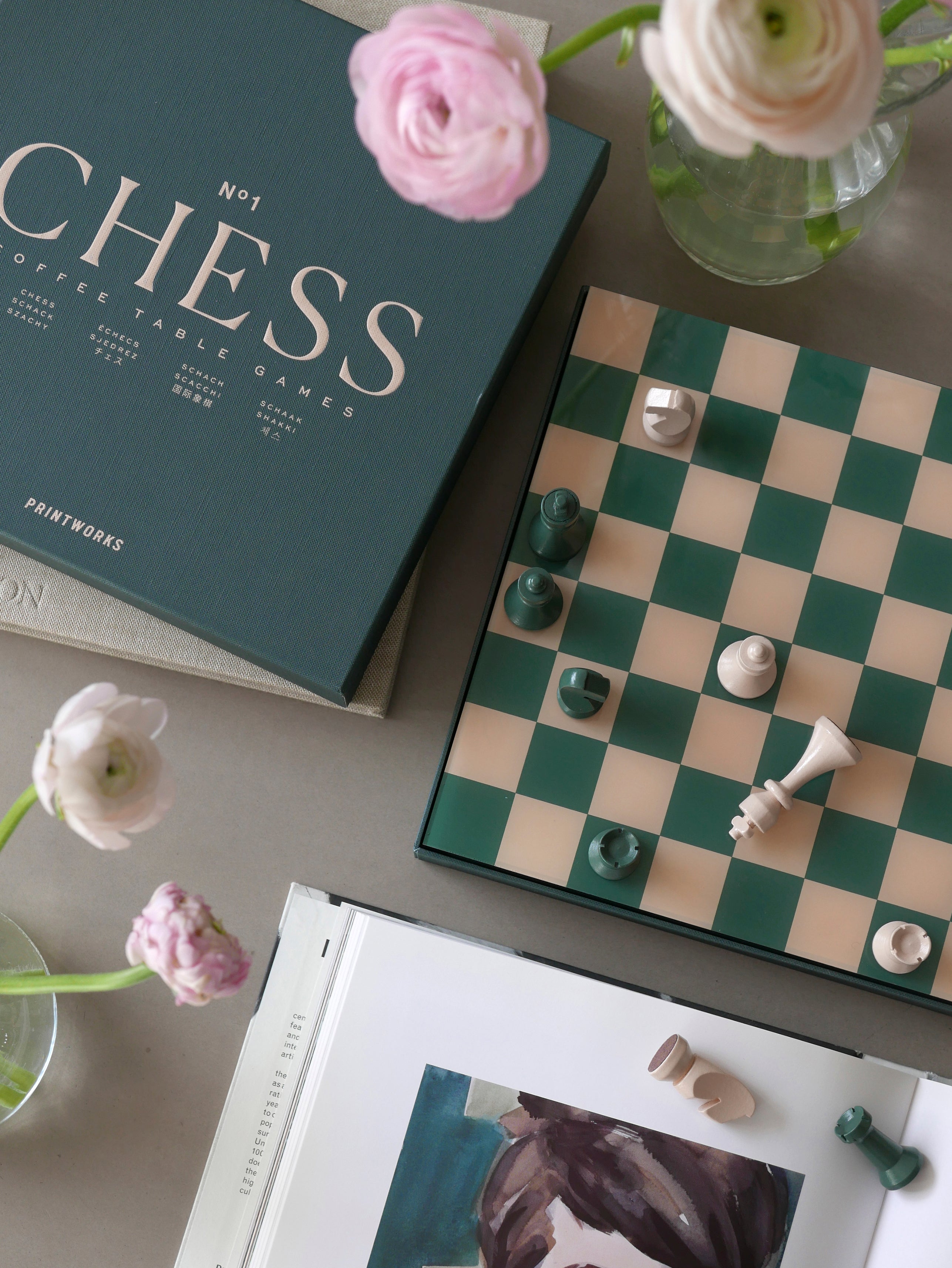 Zestaw do gry w szachy CHESS CLASSIC zielony – Printworks