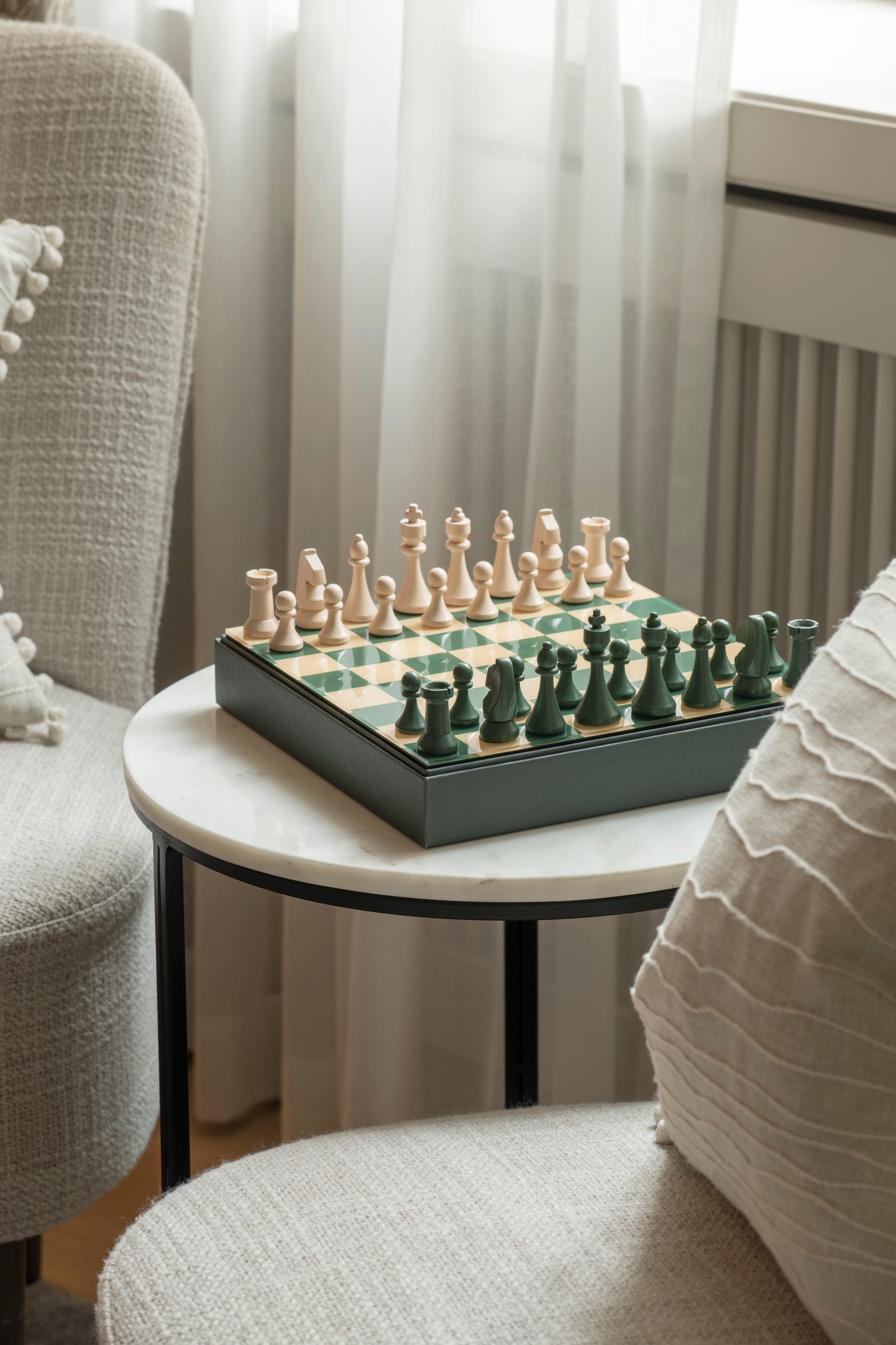 Zestaw do gry w szachy CHESS CLASSIC zielony, marka Printworks
