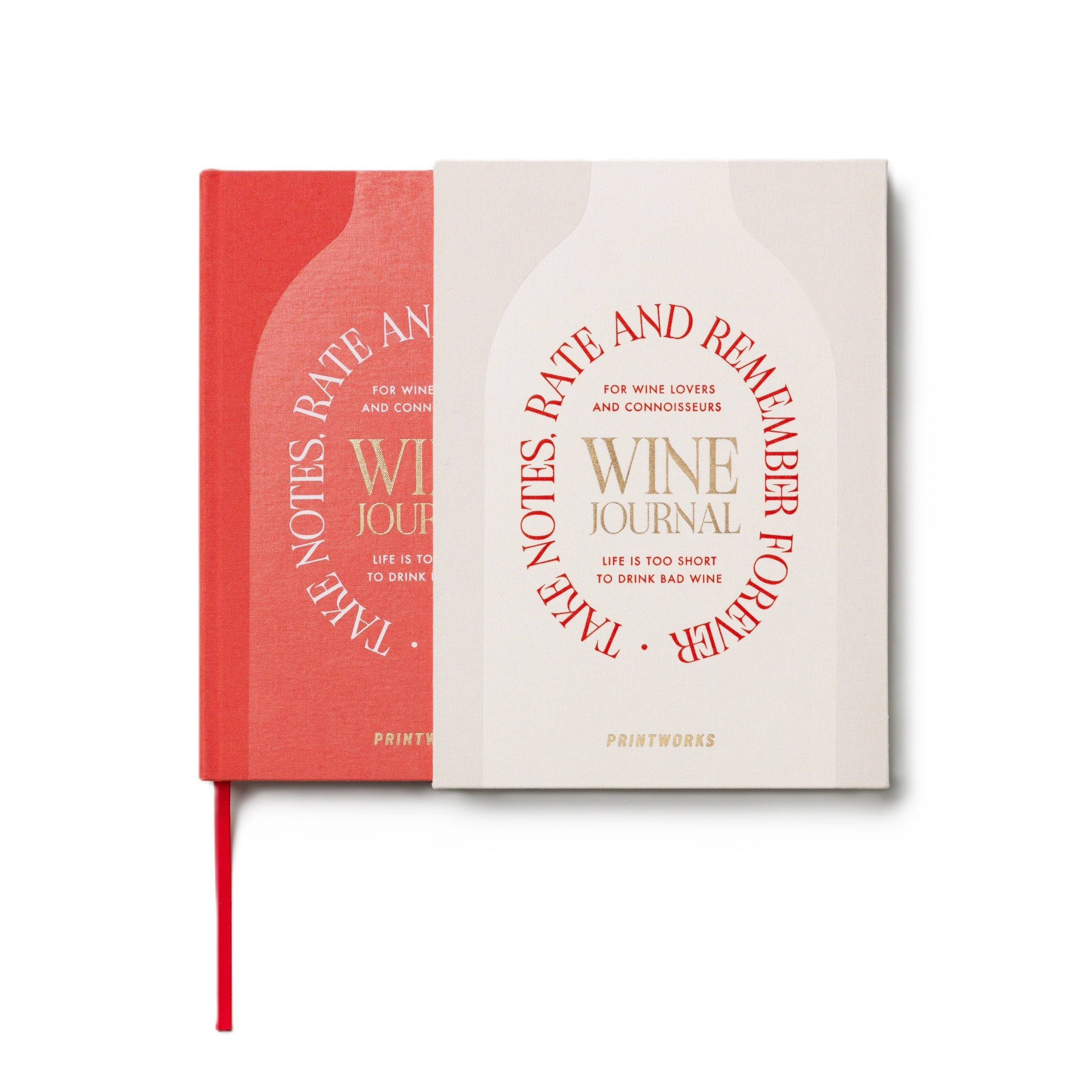Weinverkostungsjournal WINE TASTING beige mit Rot
