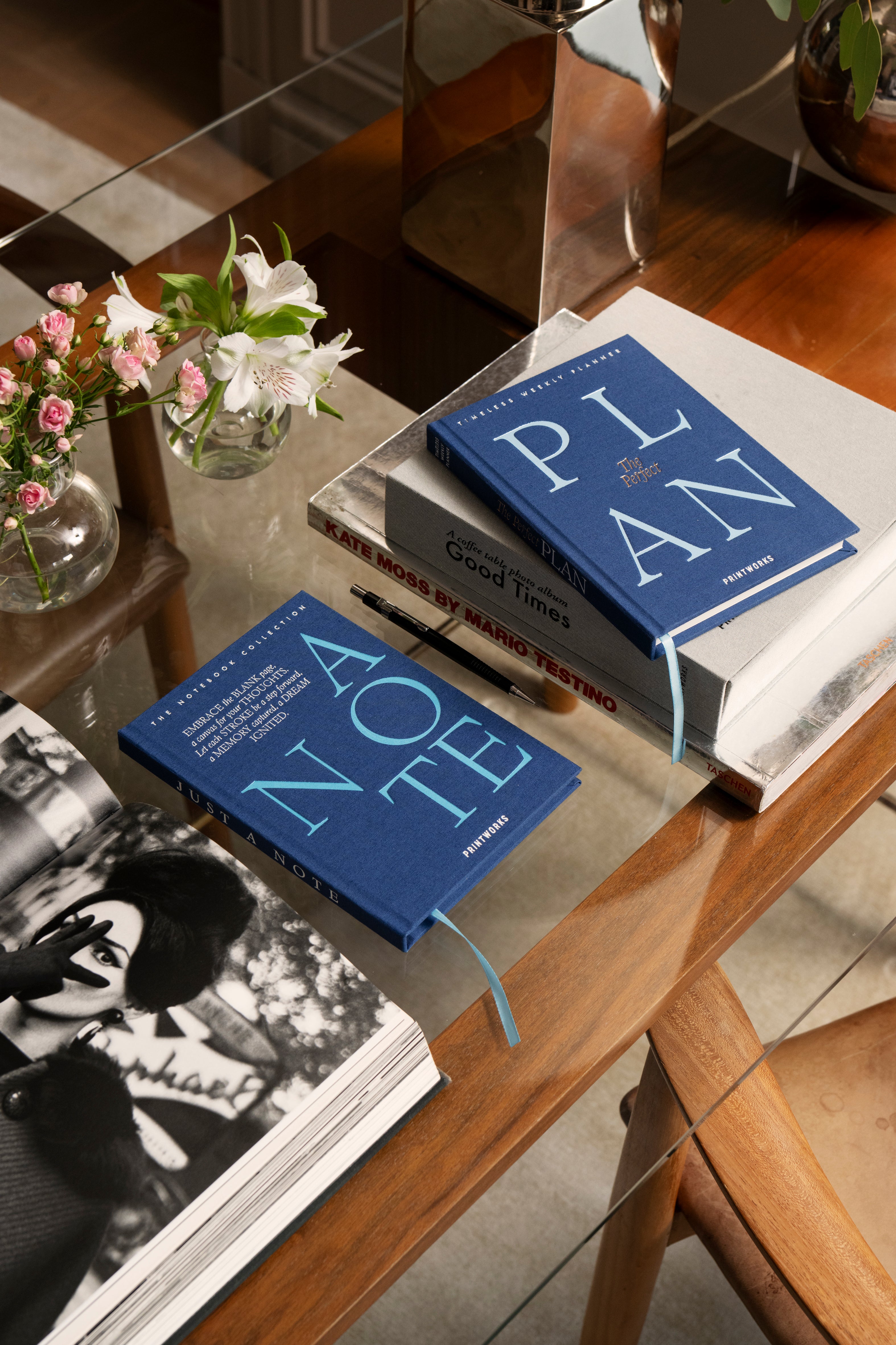 Notitieboek JUST A NOTE granietblauw met blauw
