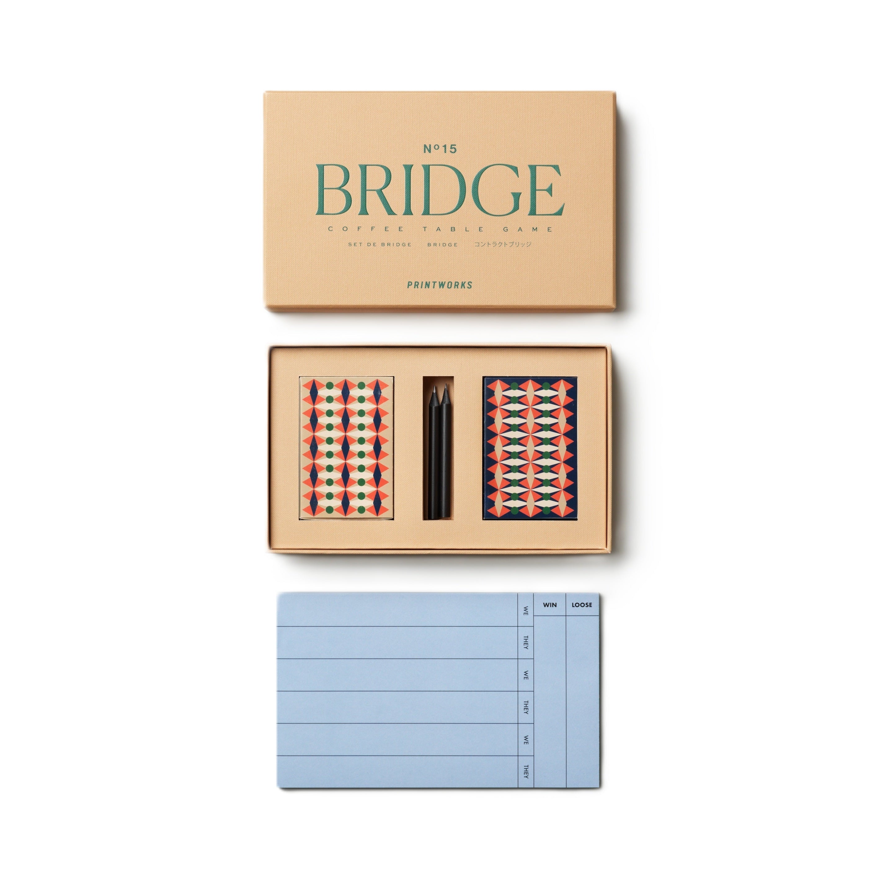 Bridge Set Spielkarten-Set braun