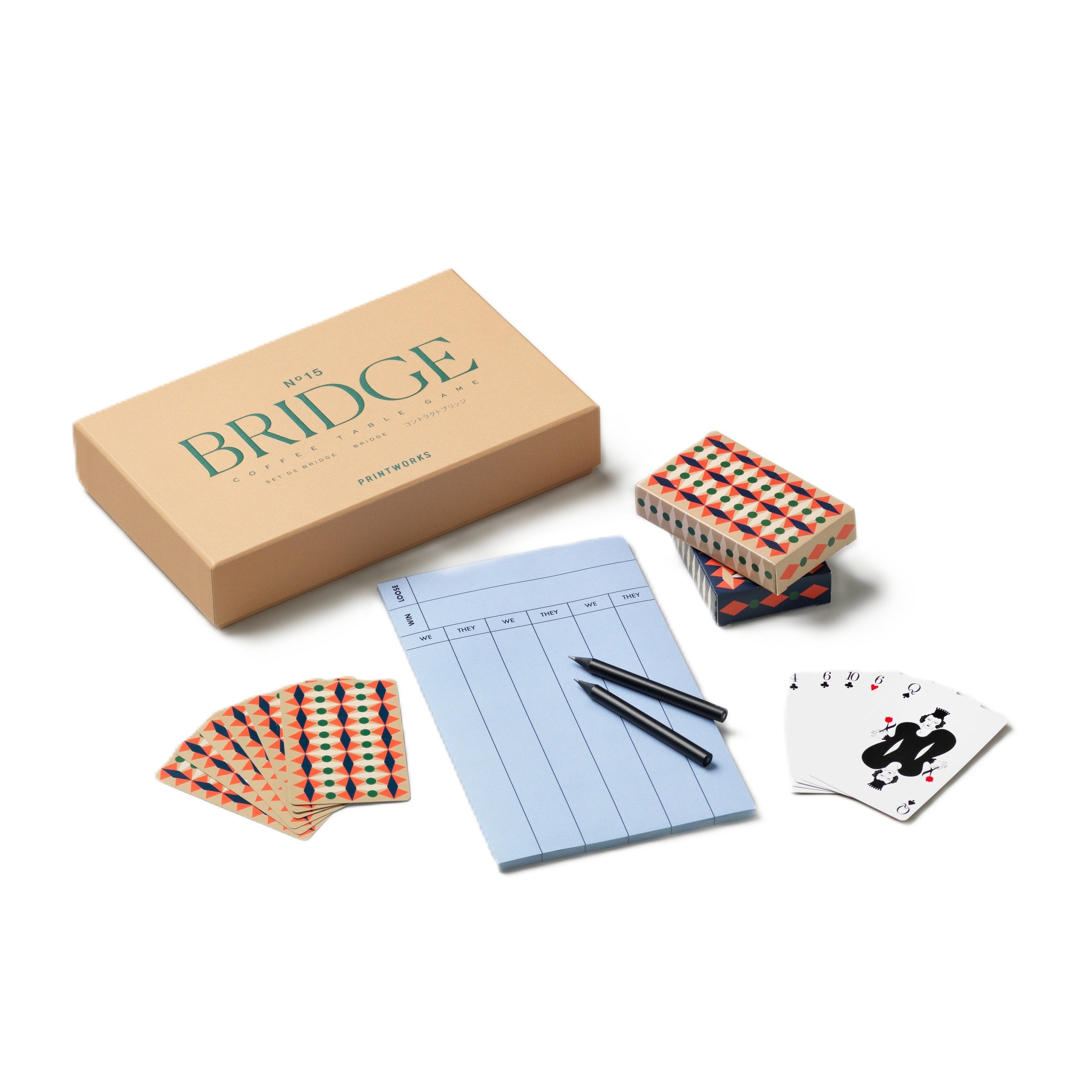 Bridge Set Spielkarten-Set braun