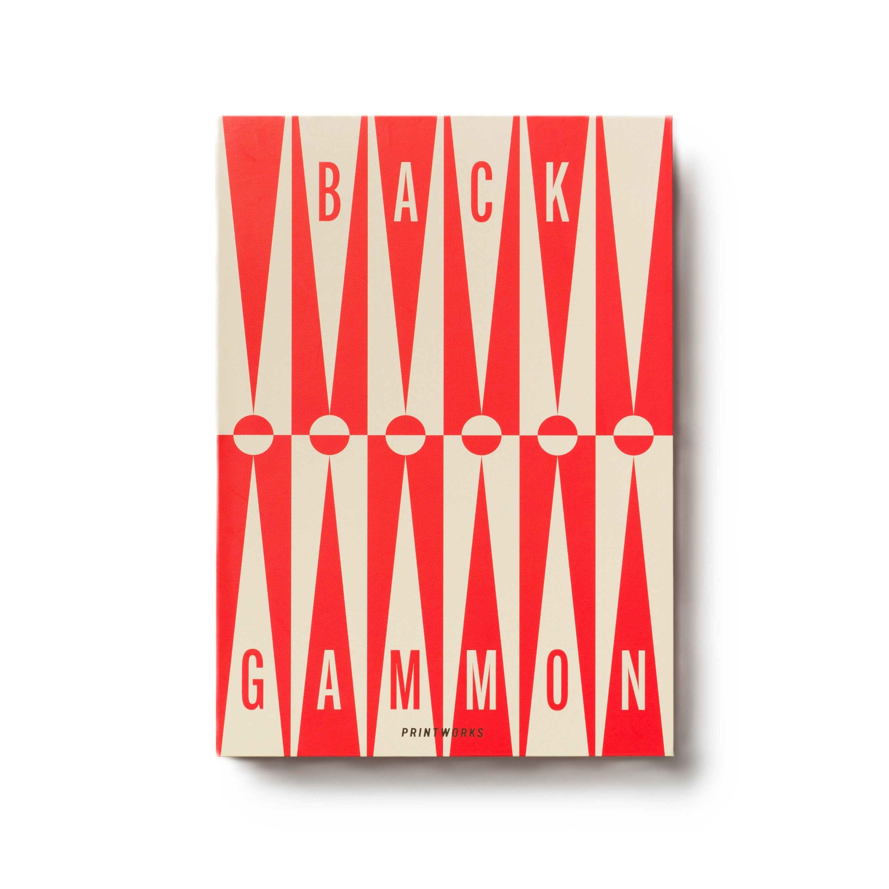 Backgammon set ART OF BACKGAMMON rood met beige