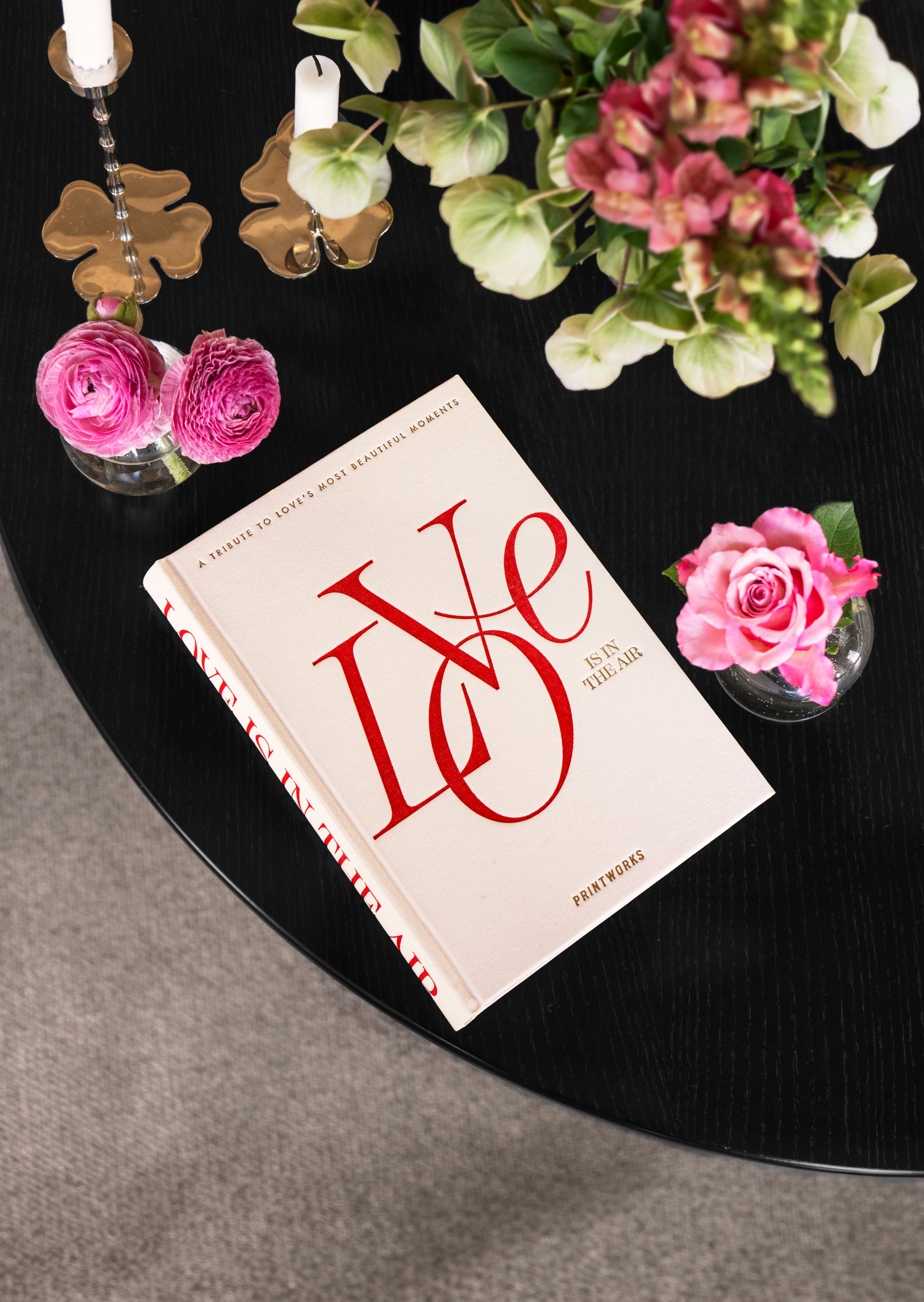 Fotoalbum LOVE IS IN THE AIR beige met rood