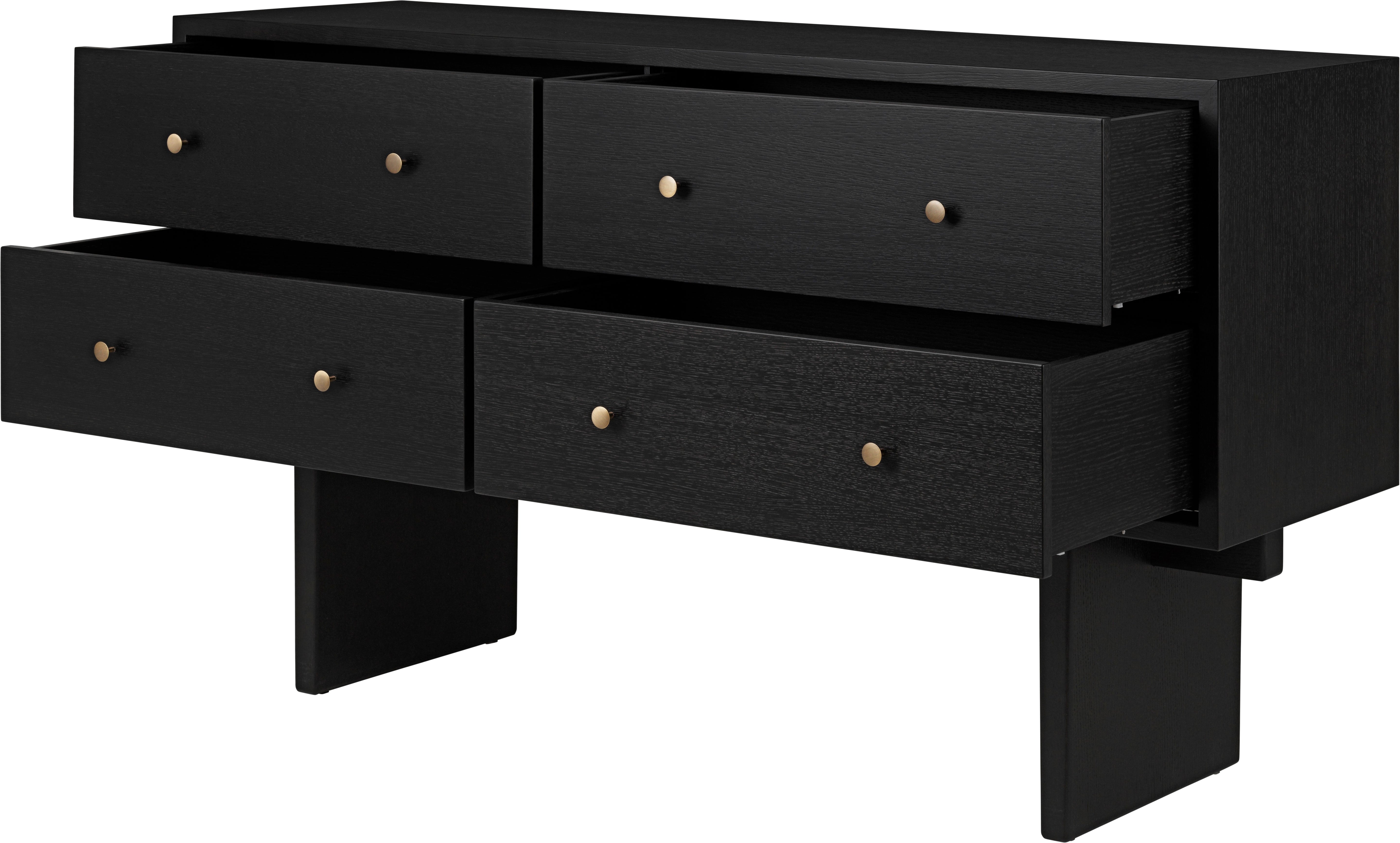 PRIVATE chest of drawers black oak veneer