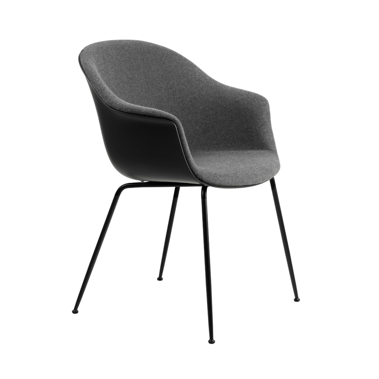 BAT Stuhl dunkelgrau mit Metallgestell