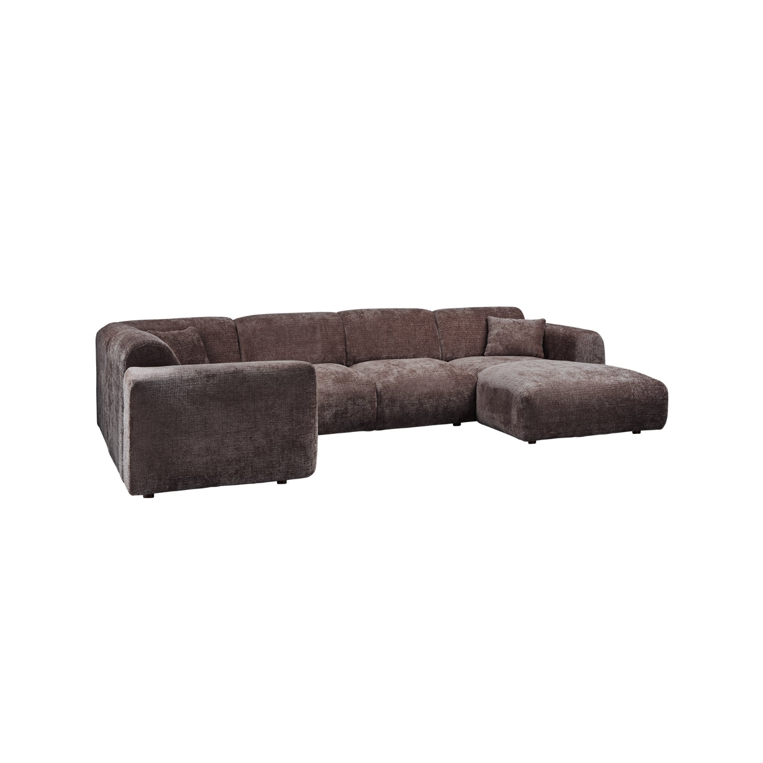 Panorama-Ecksofa links CLOUD braun