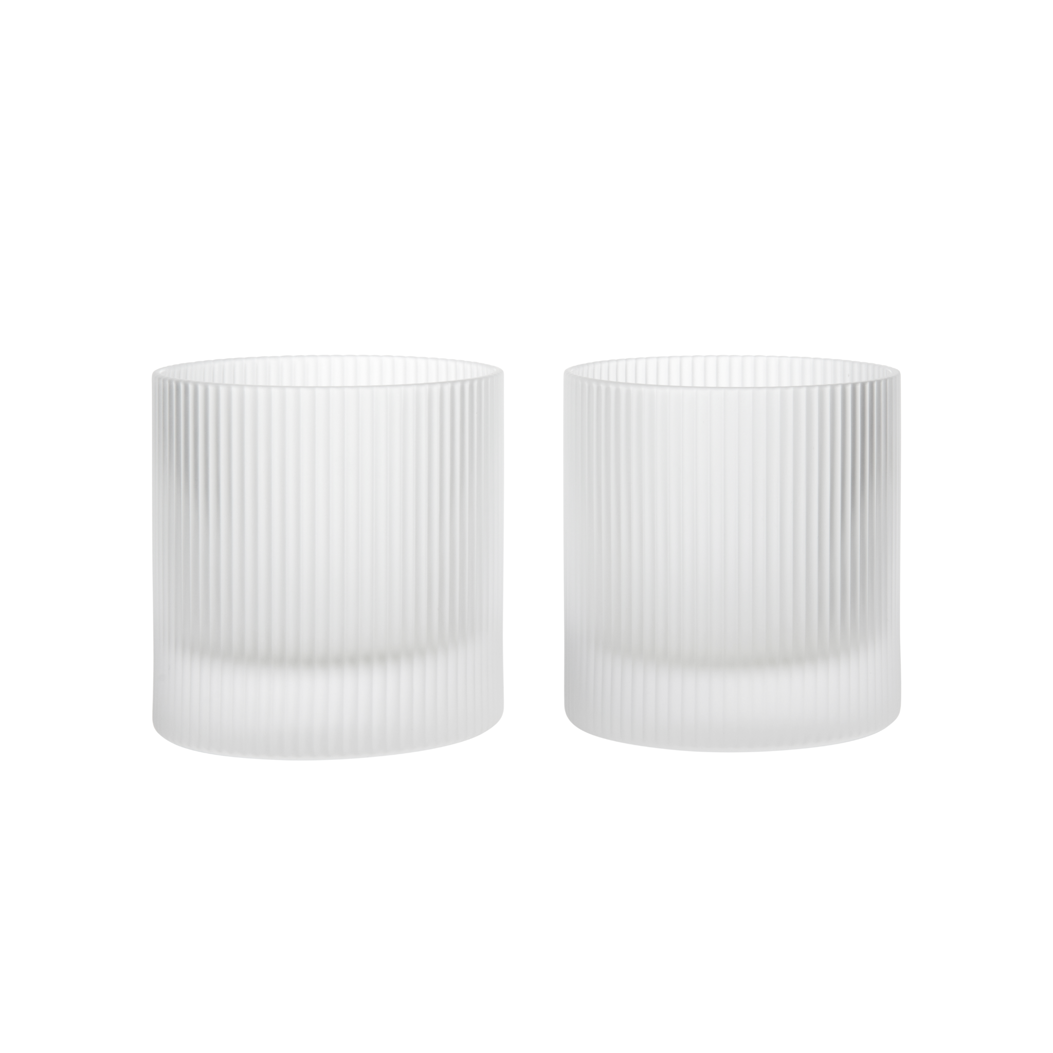 RIPPLE Glasses Set White Glass