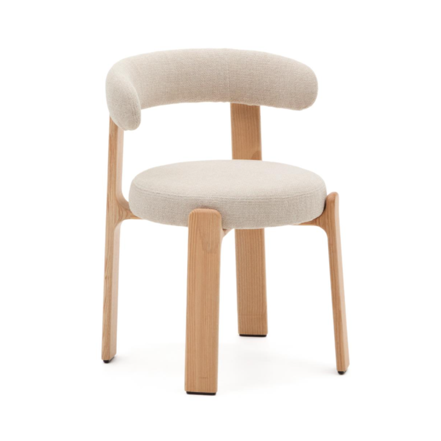 Stuhl GRANITE beige Chenille mit Eschenbasis