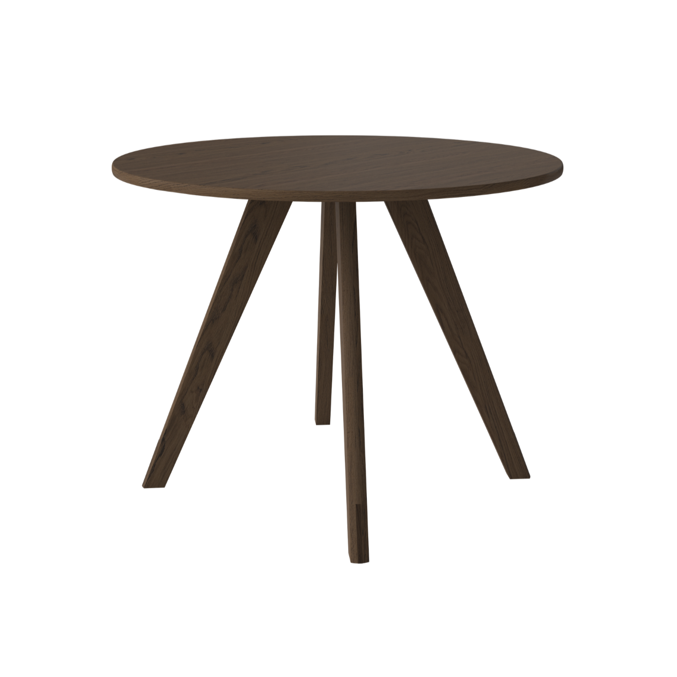 SOFT MOOD round table with a dark oak wood base