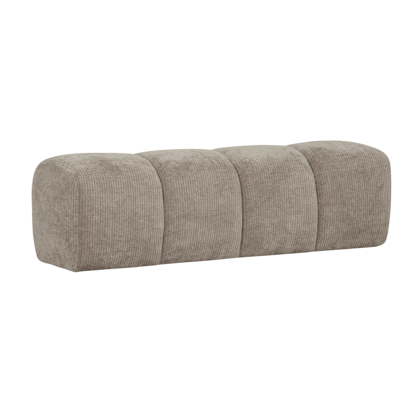 MOJO bank donkerzandkleurige ribstof