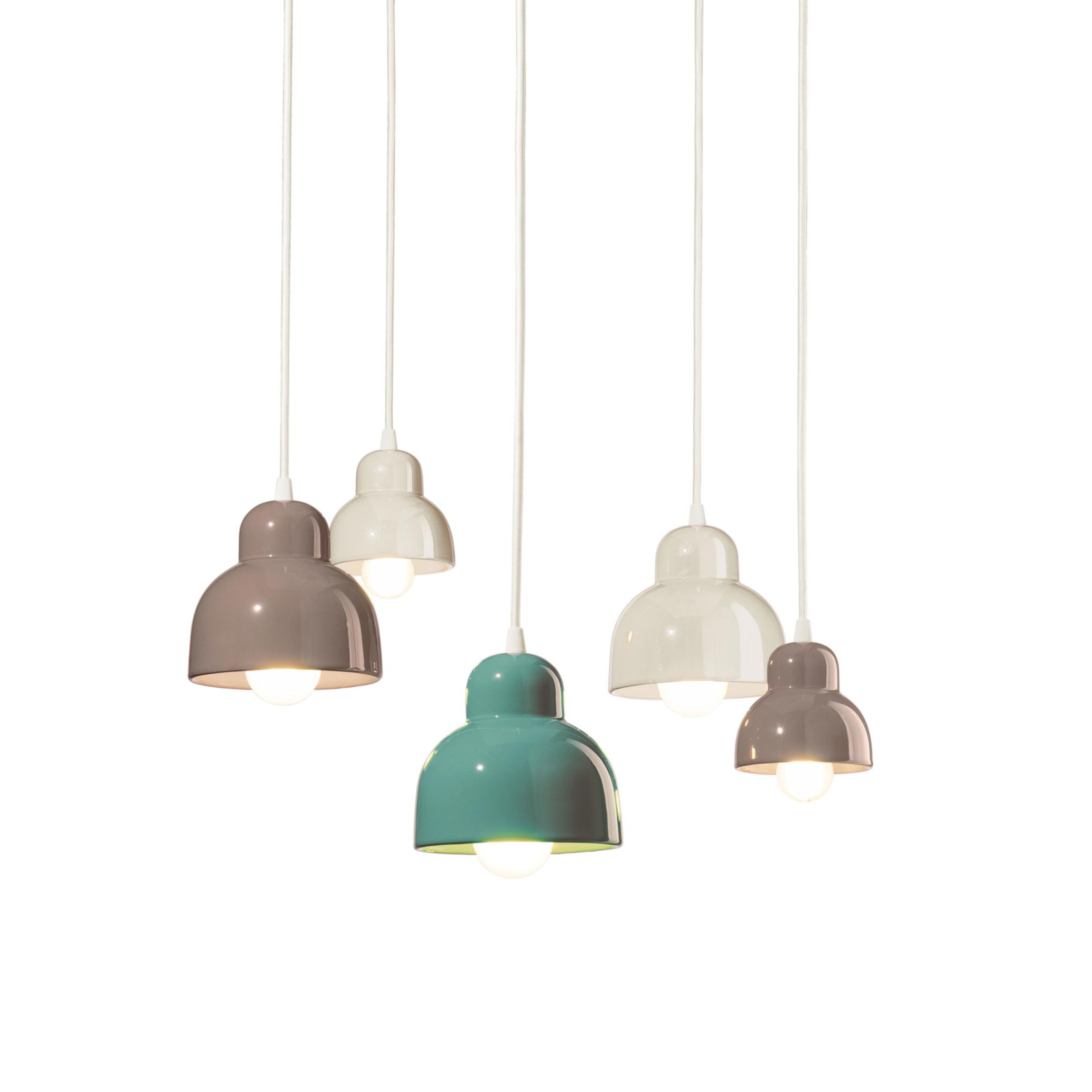 Keramikleuchter BERIMBAU MIX creme mit beige und türkis