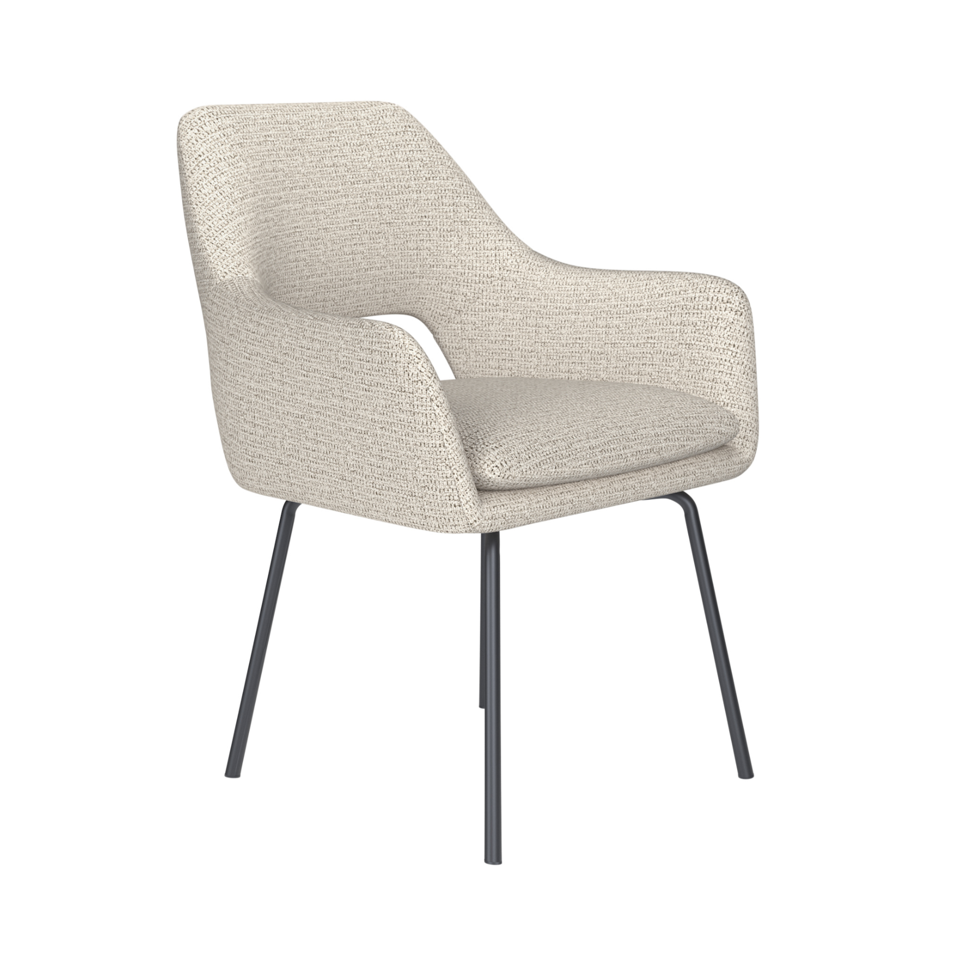 Stuhl MOS weiß mit schwarzem Gestell