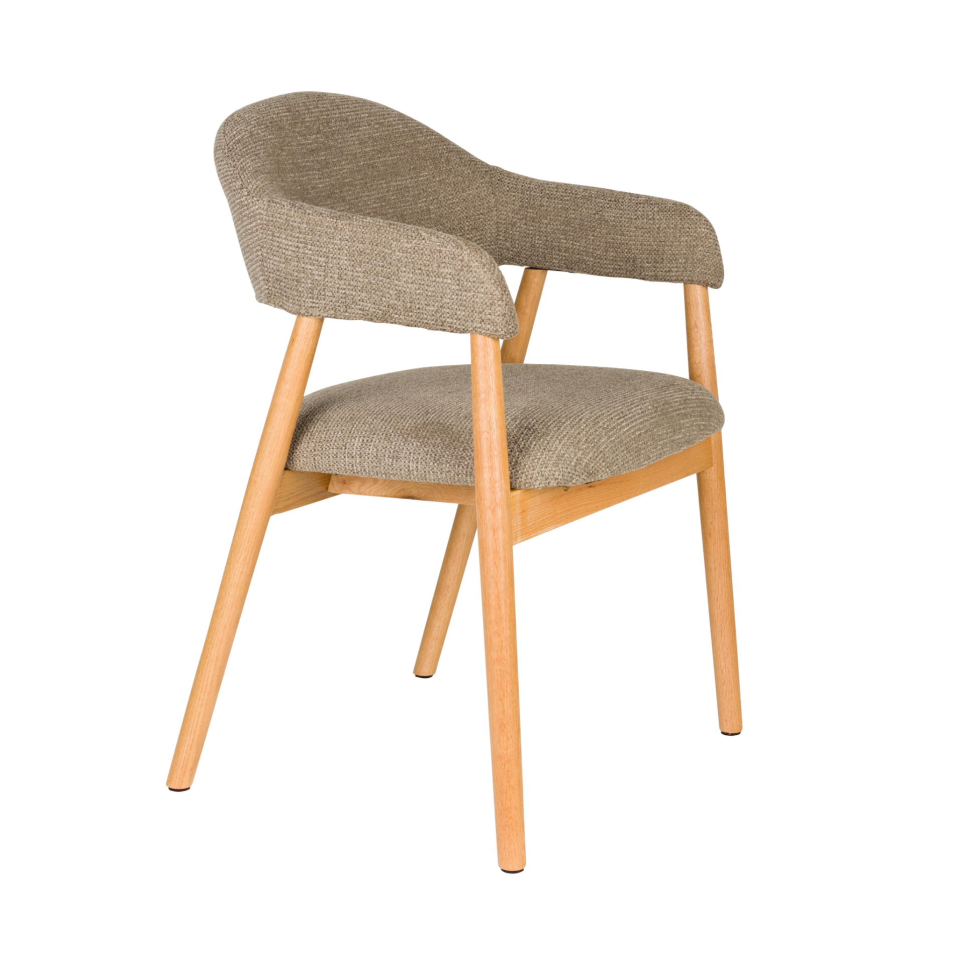 Stoel INDY bruin met houten basis