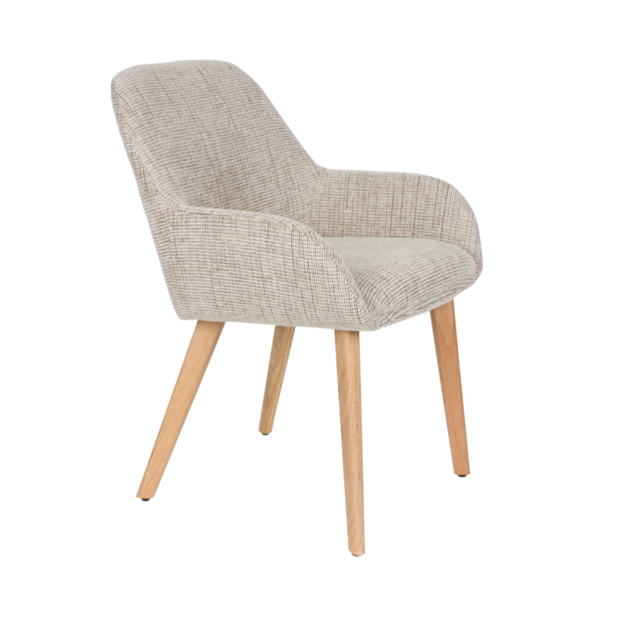 LOUA Chair Beige with Wooden Base