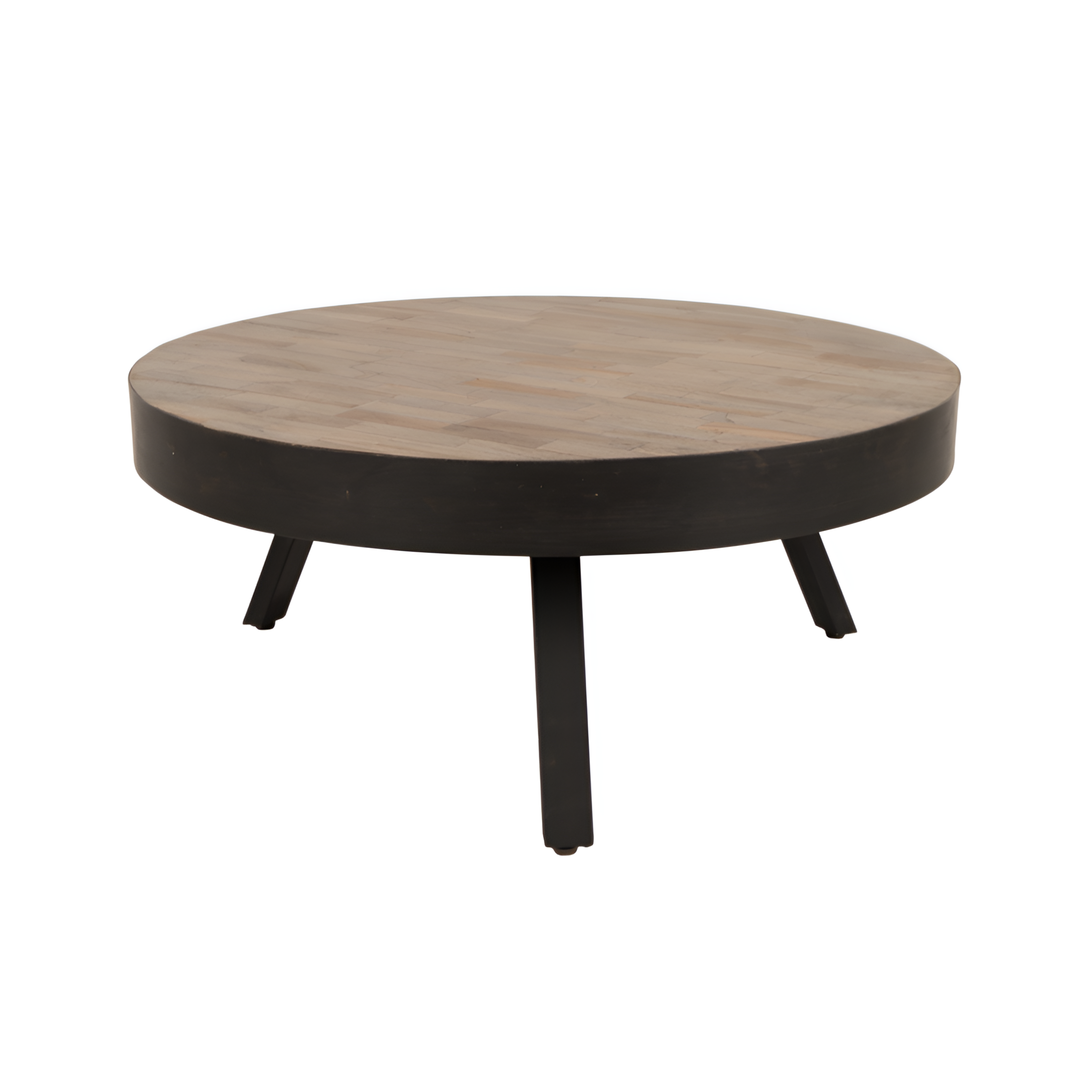 SURI coffee table teak wood with black base