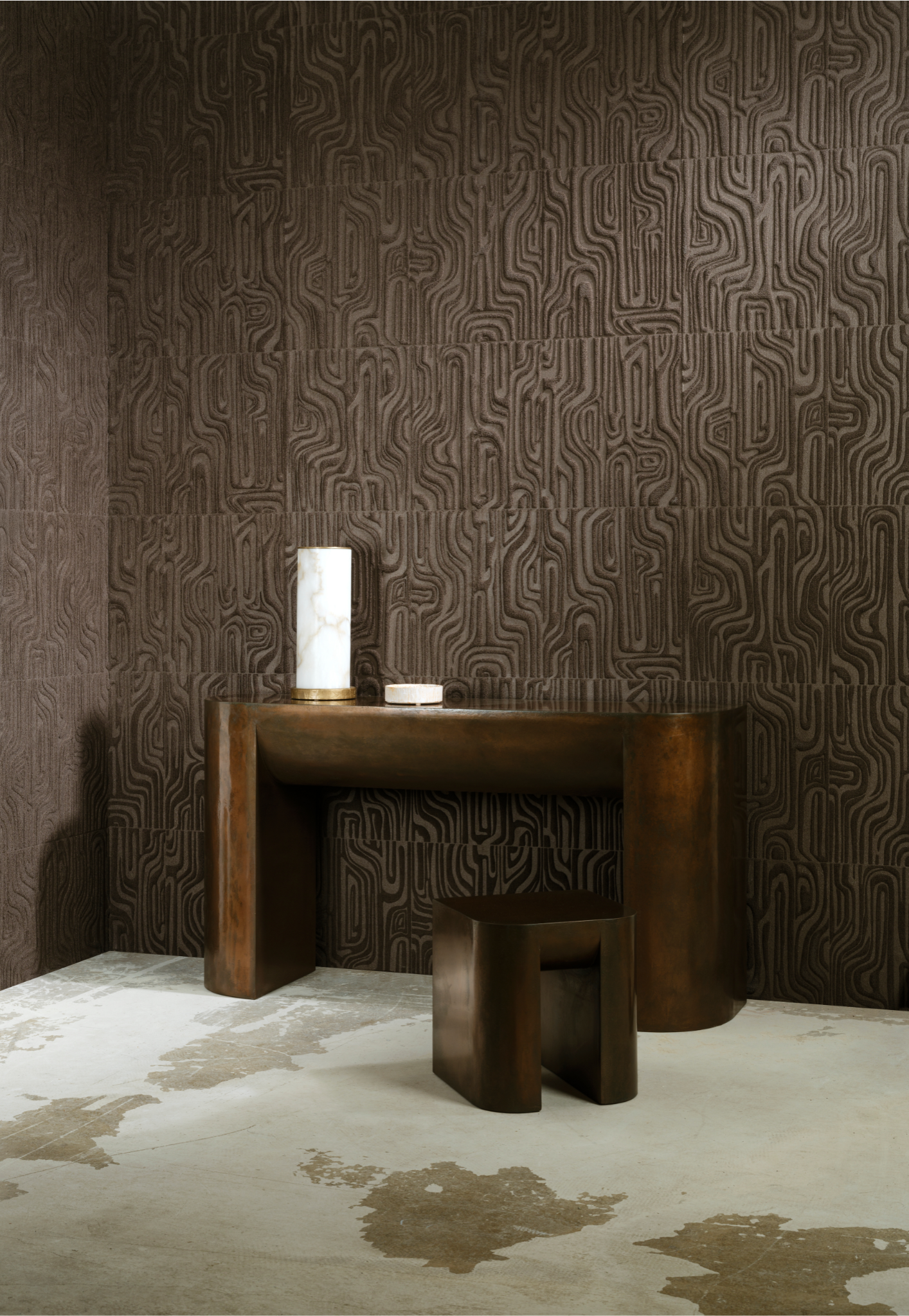 Textile wallpaper CLOUD brown