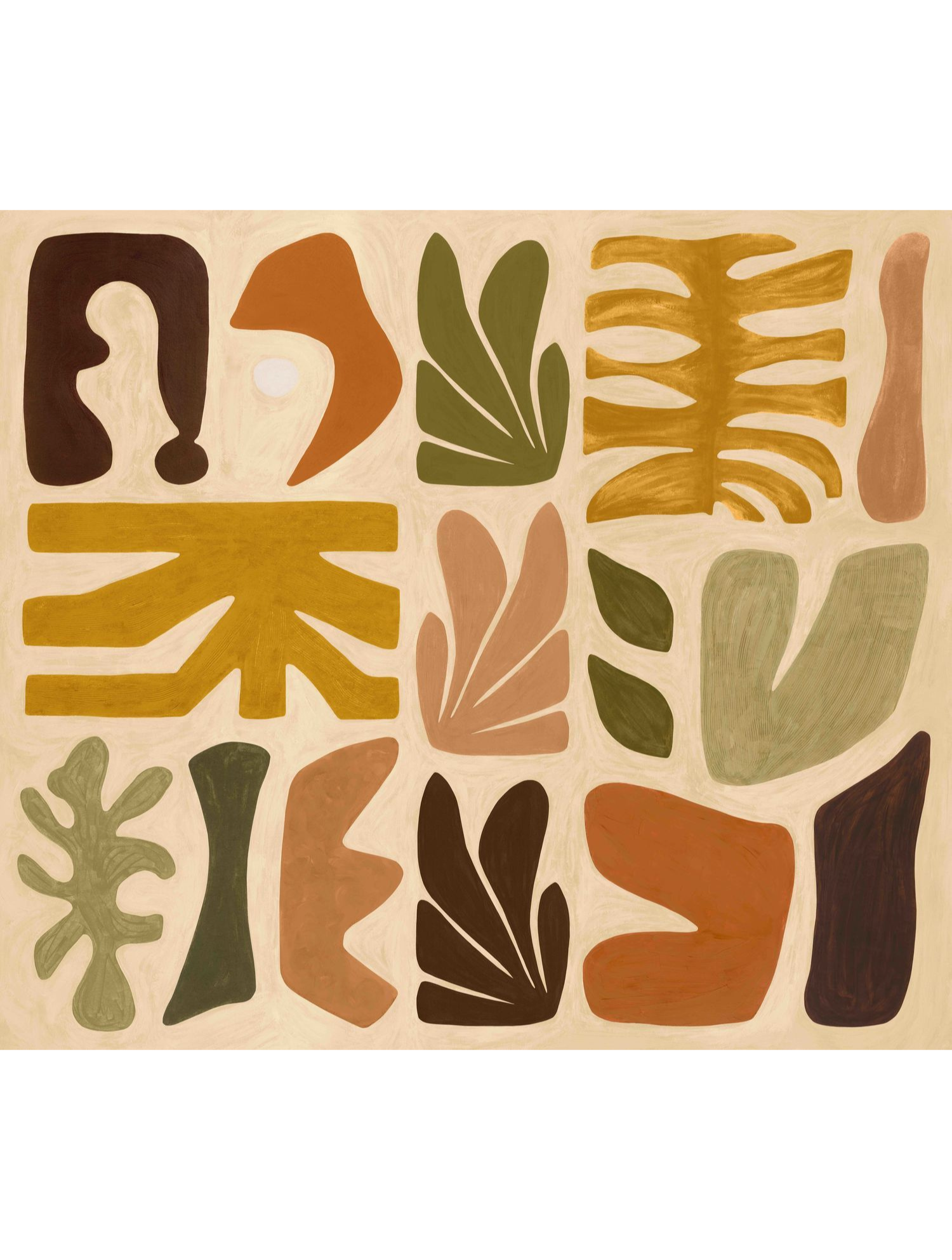 Wandbild mit abstraktem Muster JORGE beige