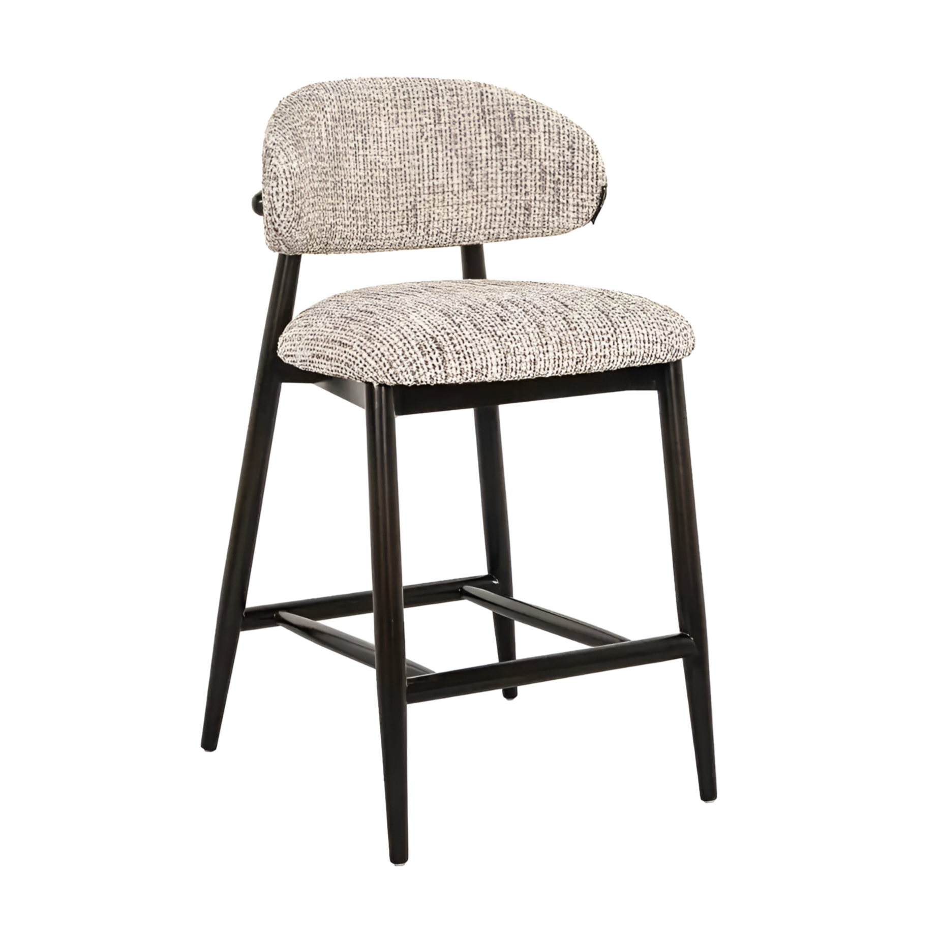 CHERRY beige stool with a black base