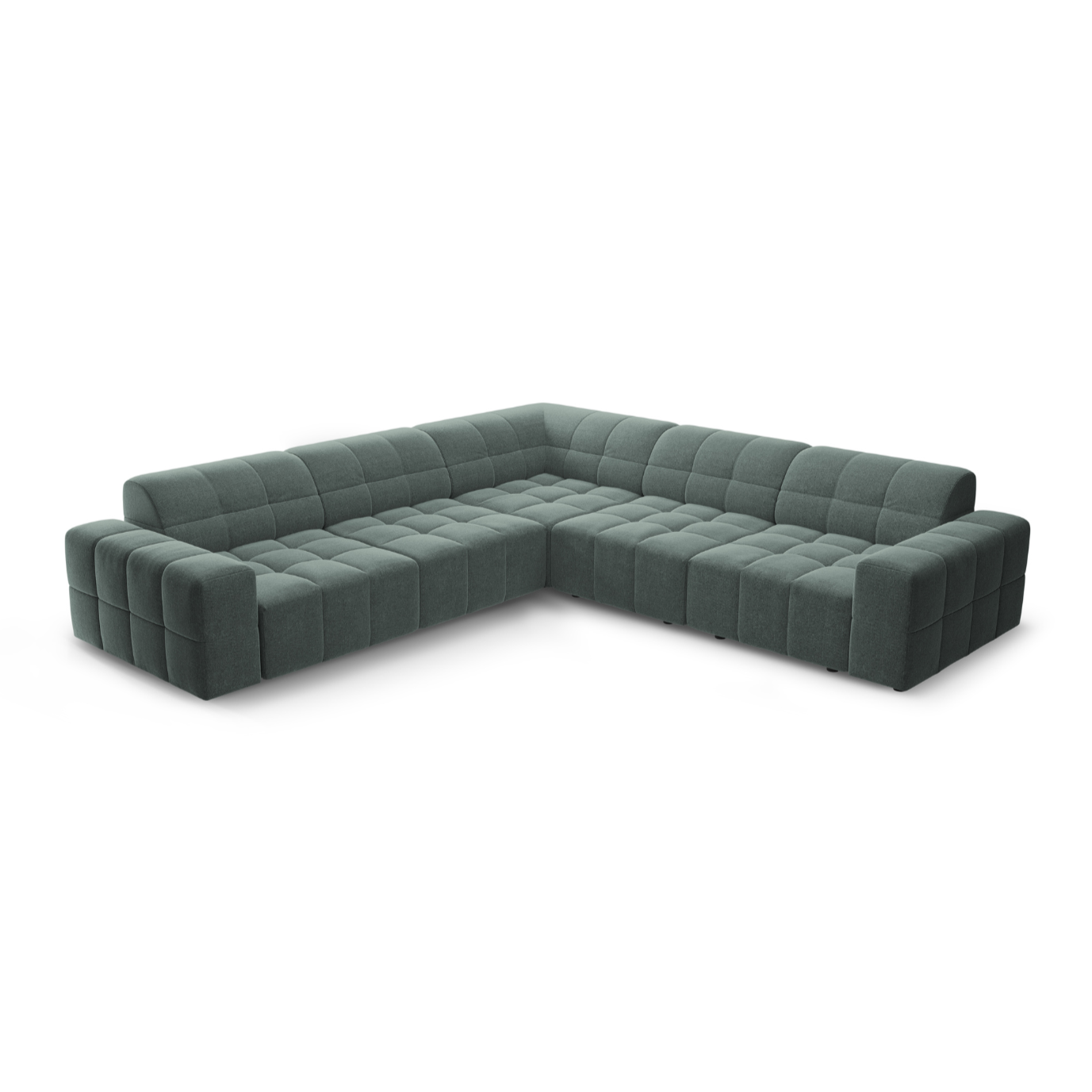 Symmetrical Corner Sofa CHICAGO Petrol Chenille
