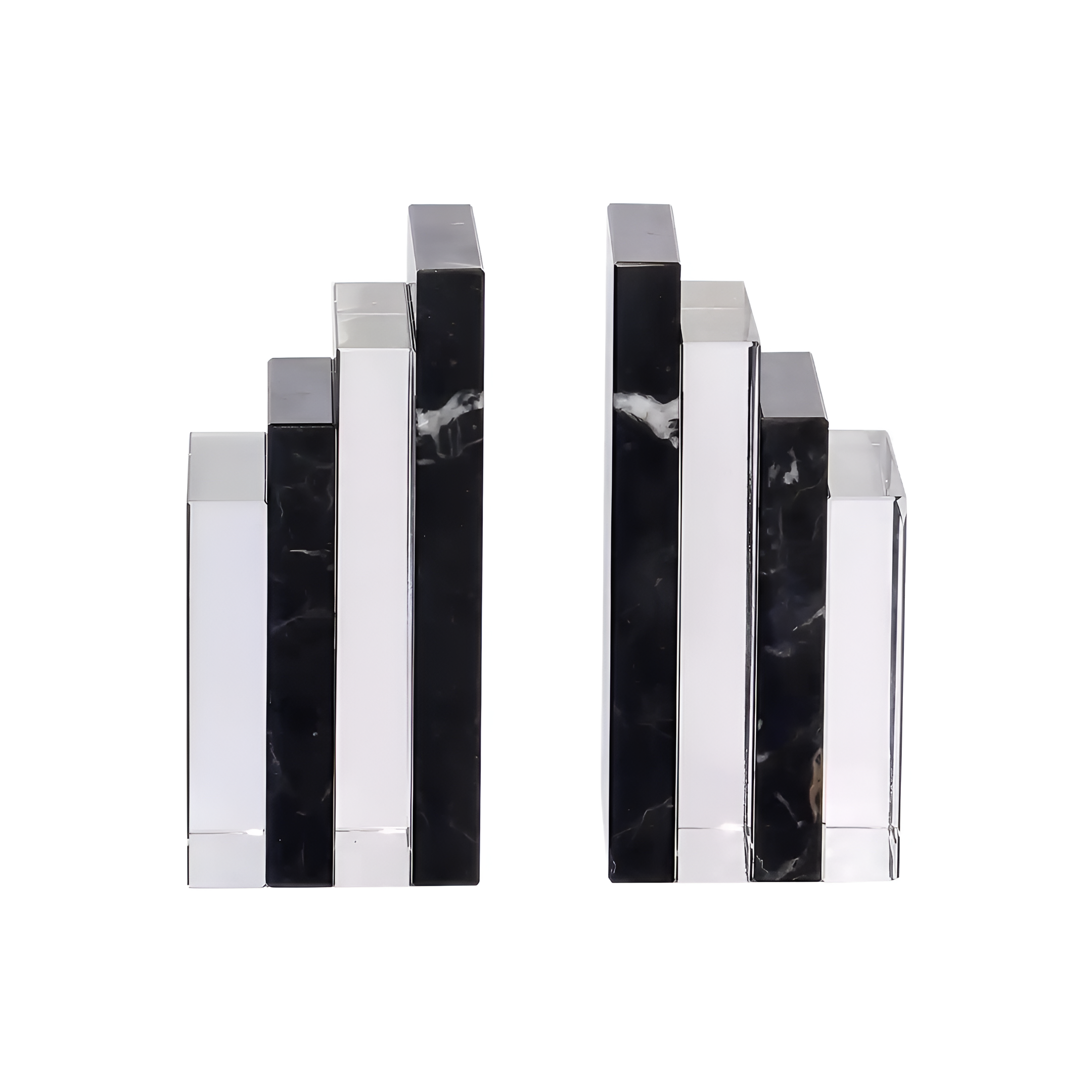 Buchstütze FANCY schwarzer Marmor und Kristall