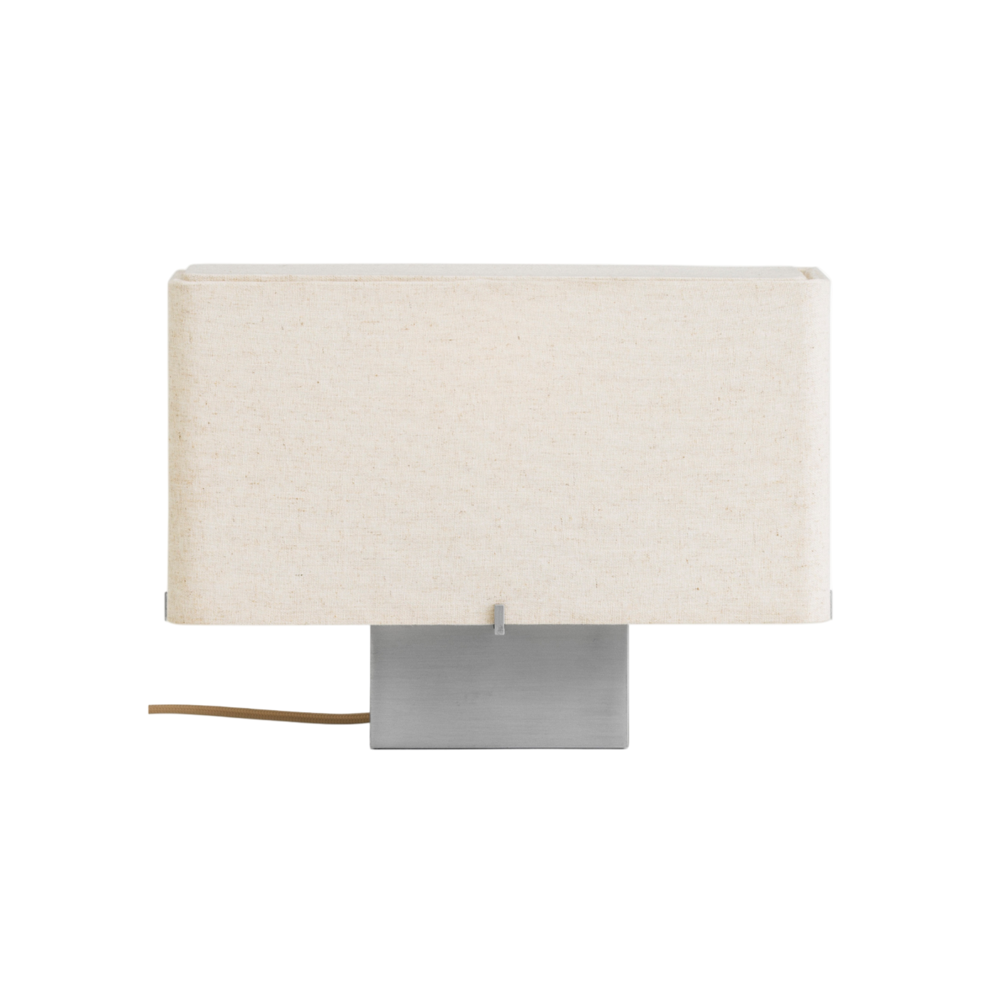 NONNA table lamp with aluminum base and linen shade