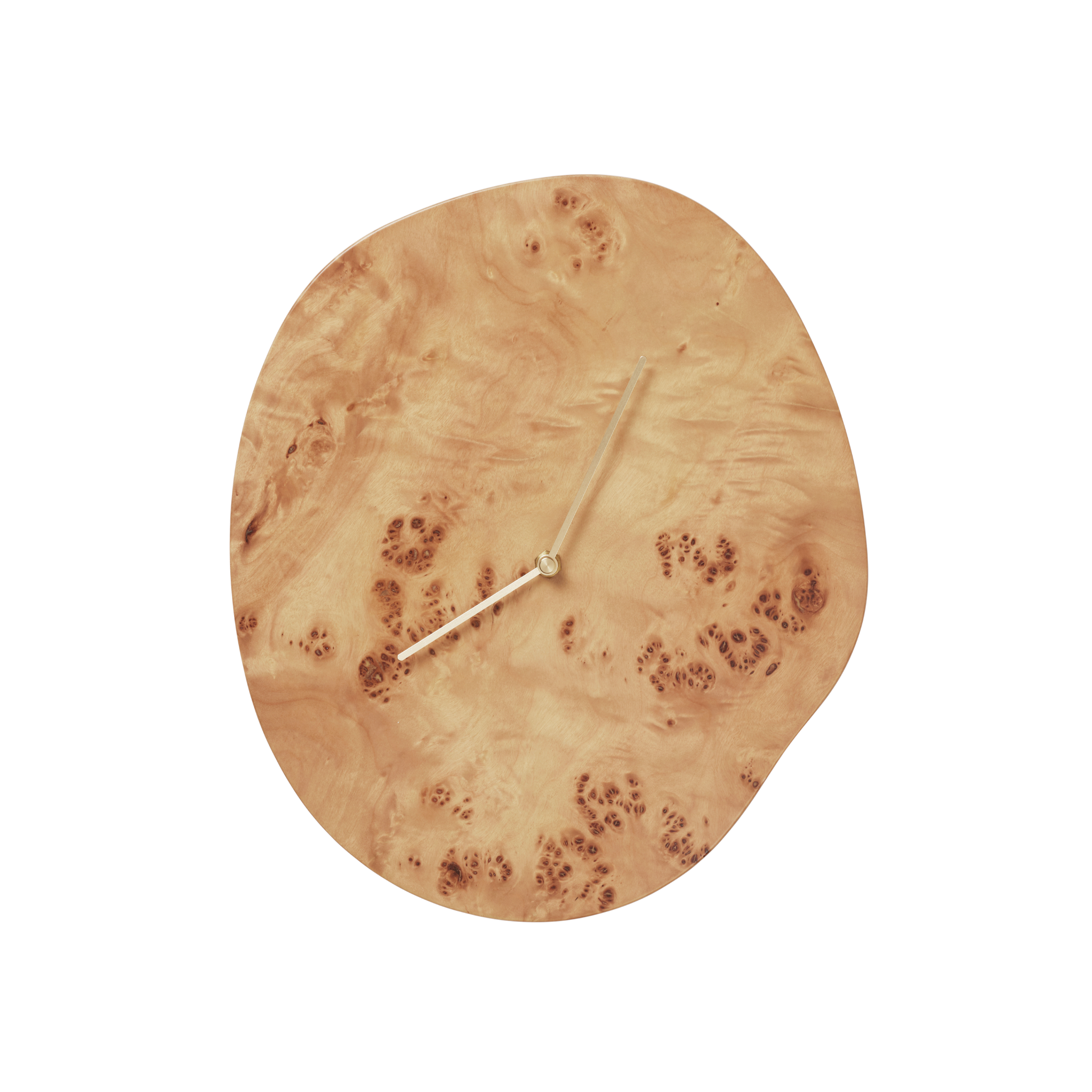 MELT wandklok van populierenfineer