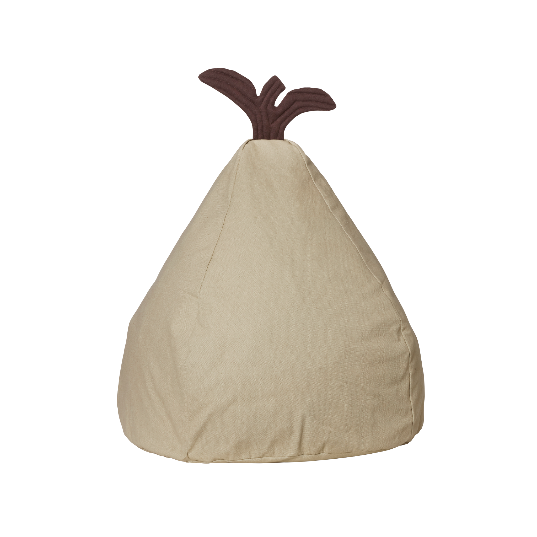 Puf PEAR klargrün mit Braun