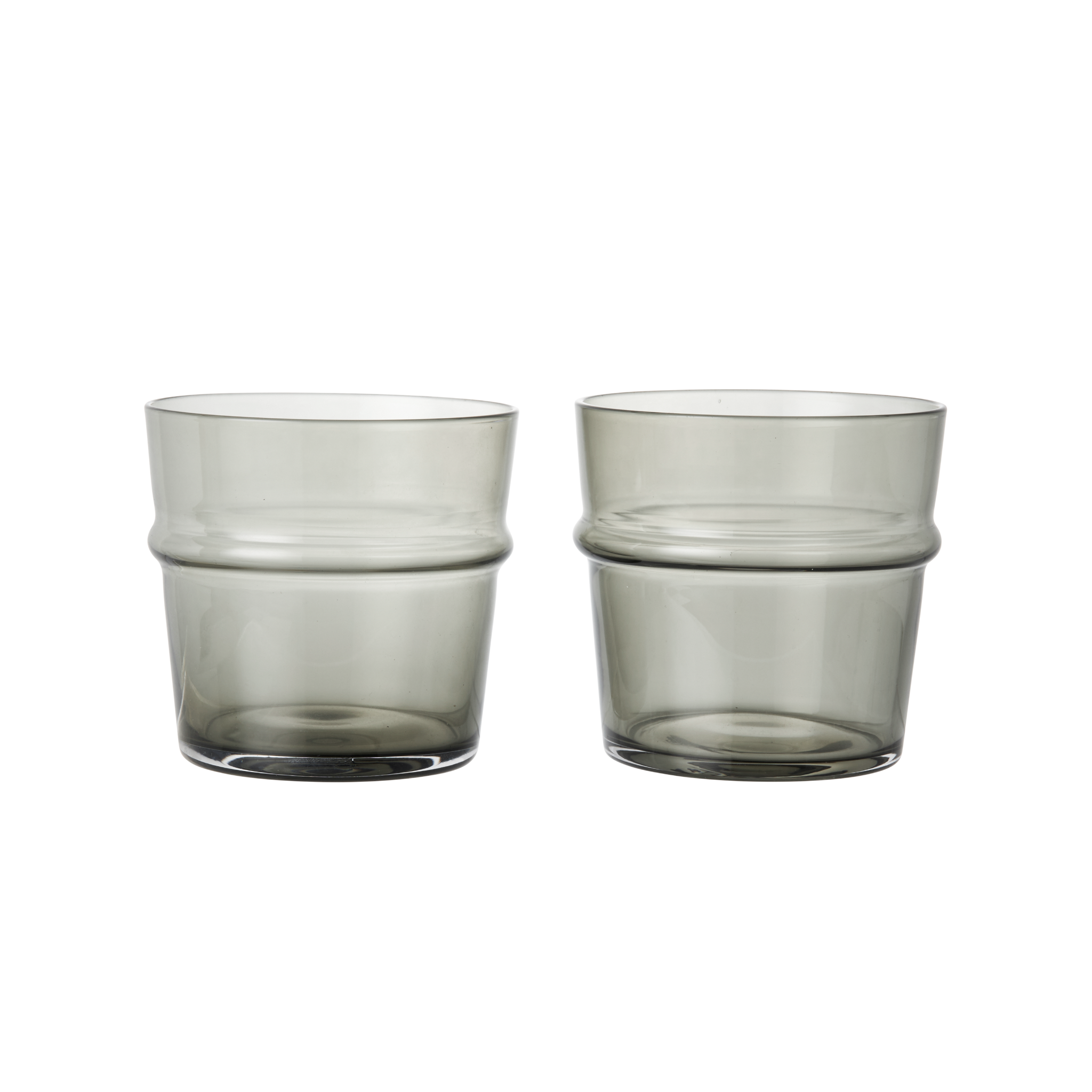 Set von BOYA Gläsern aus rauchigem Glas