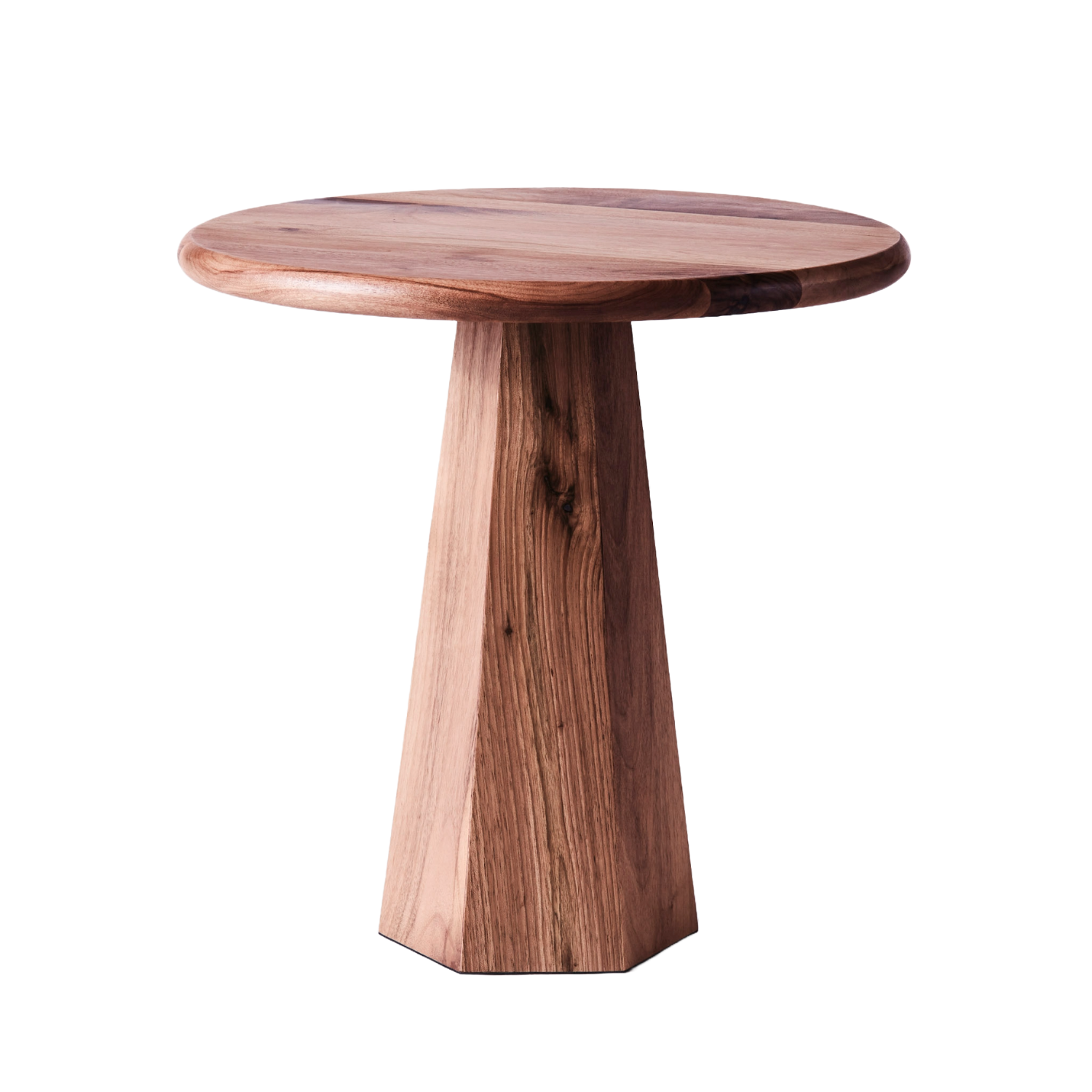 HEXAGON side table walnut wood