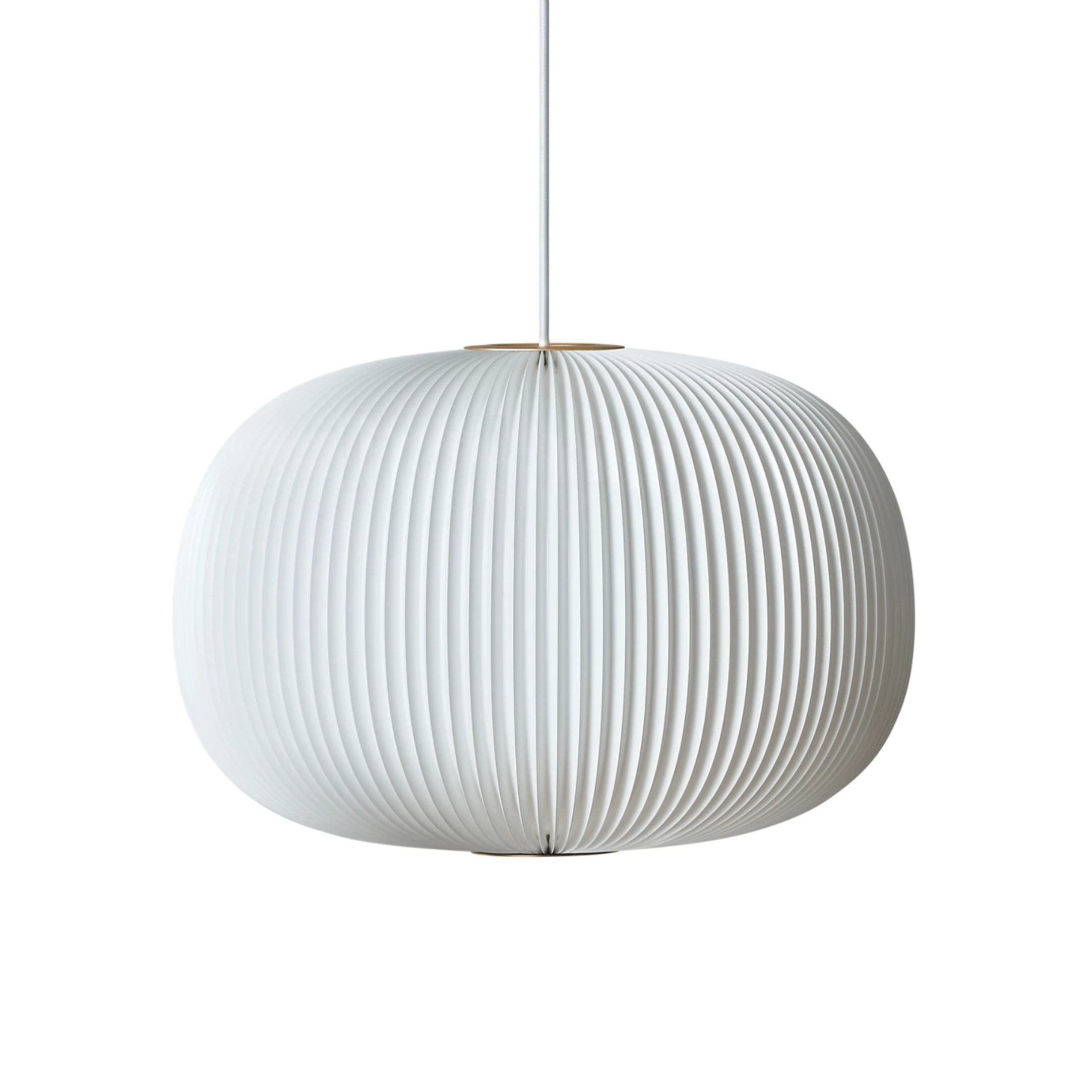 Hanging Lamp MODEL 132 LAMELLA 1 white with gold finish