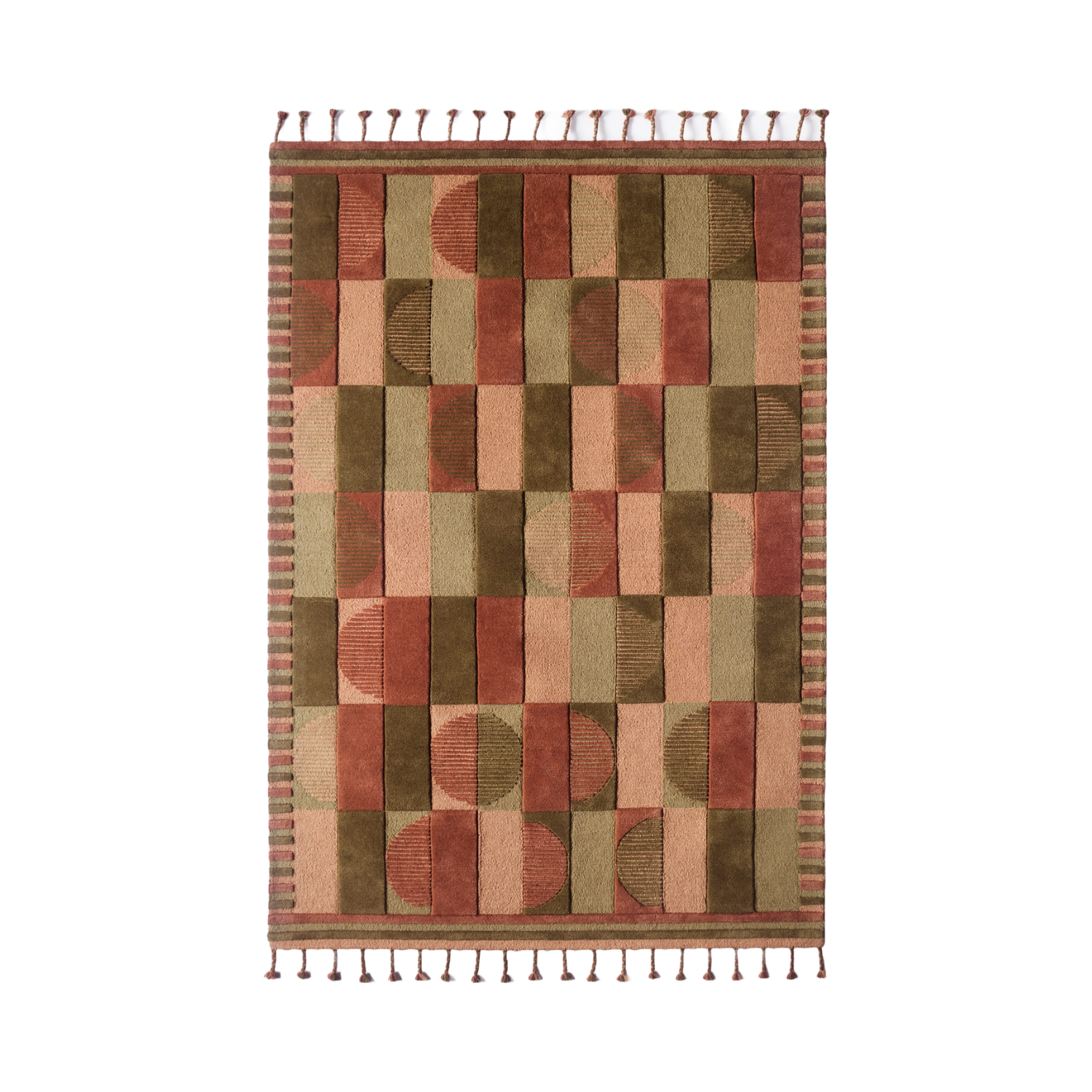 Teppich MURILLO bordeaux-grün