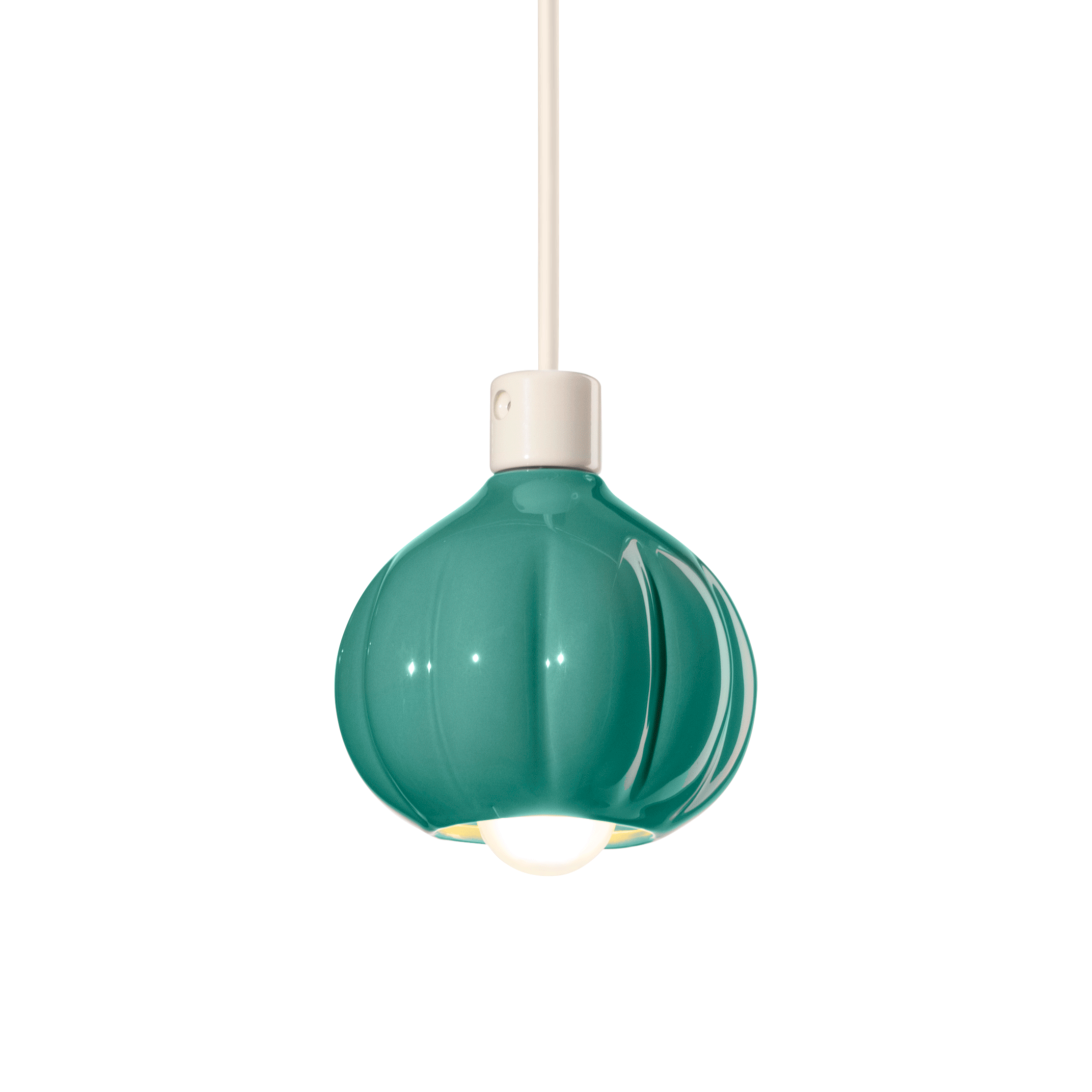 AFOXÉ turquoise ceramic pendant lamp
