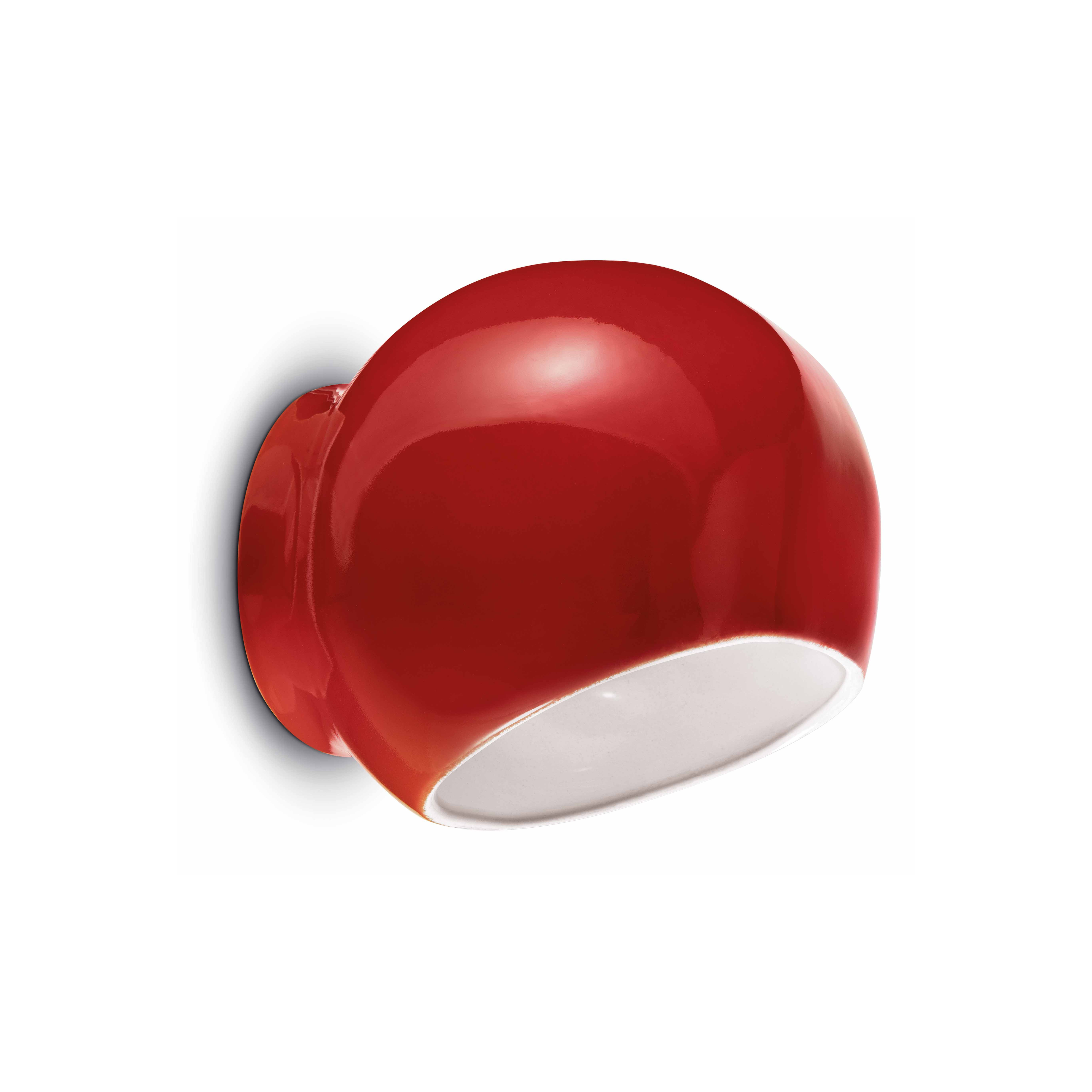 AYRTON rote Keramik-Wandleuchte