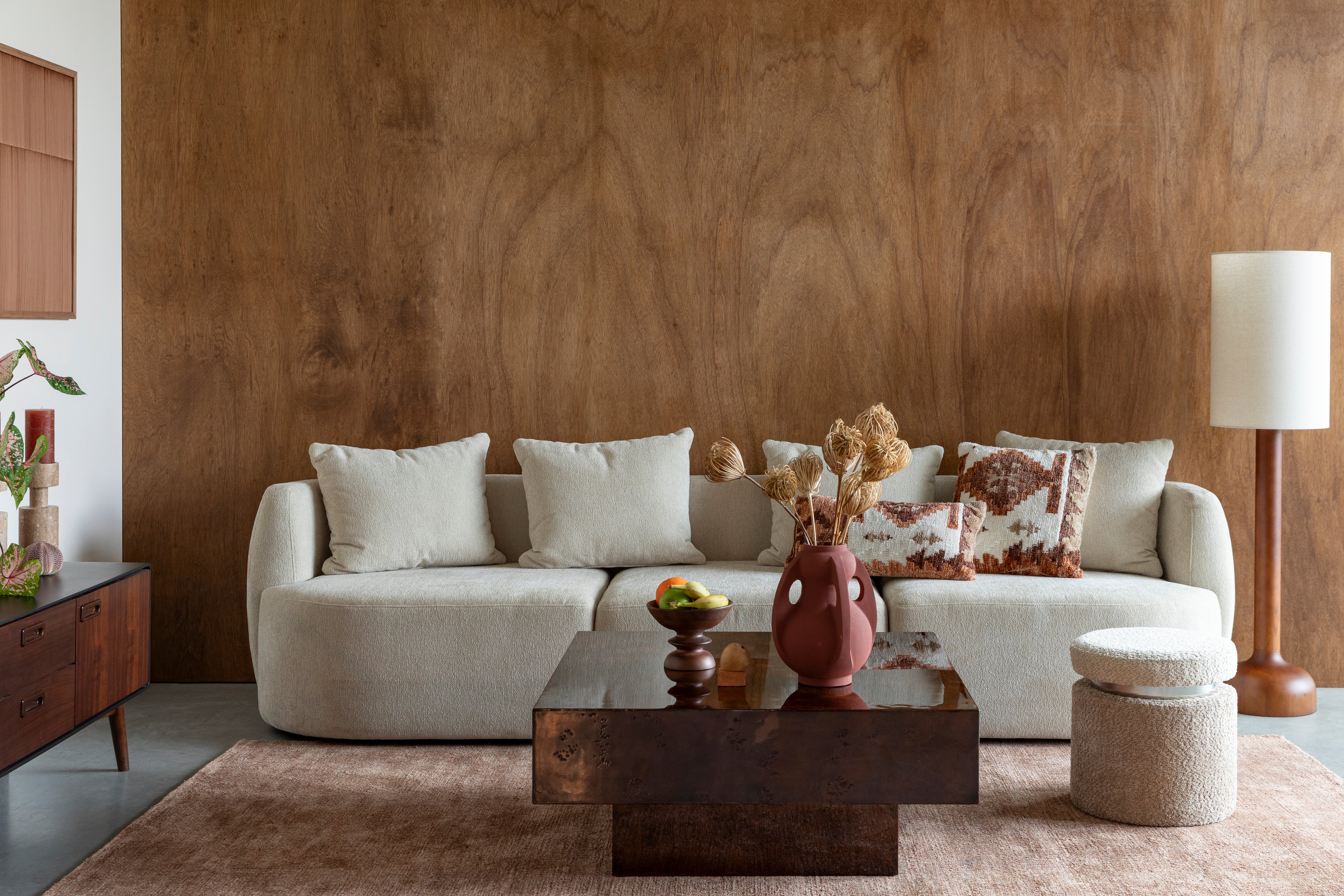 QUINN walnut veneer coffee table