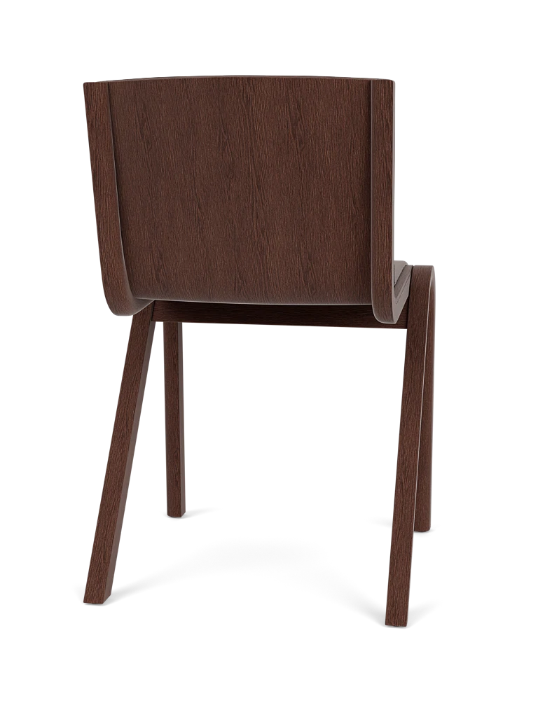 Stuhl READY braunes Leder mit dunklem Eichenfuß