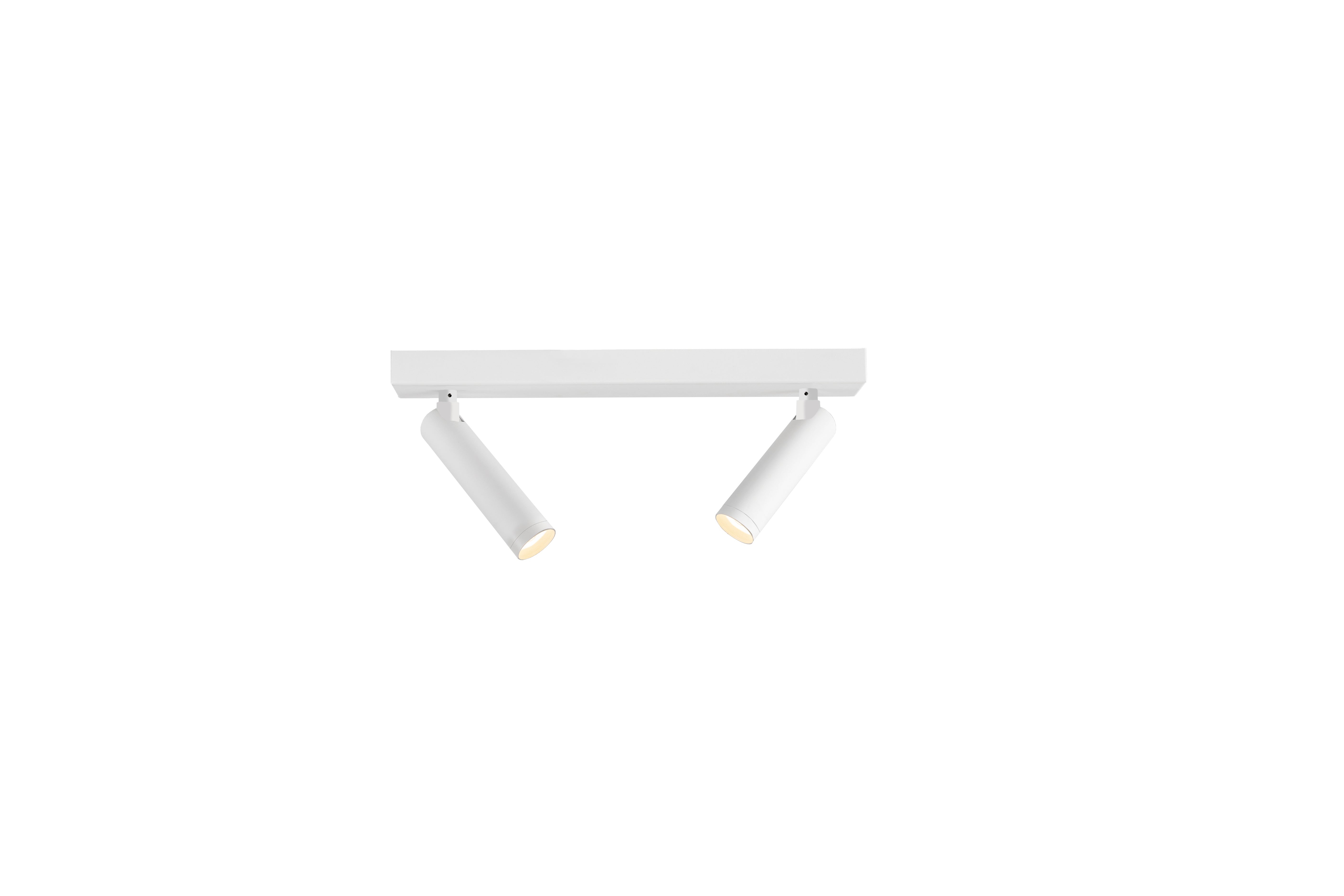 ROLL 2 White Two-Point Ceiling Lamp