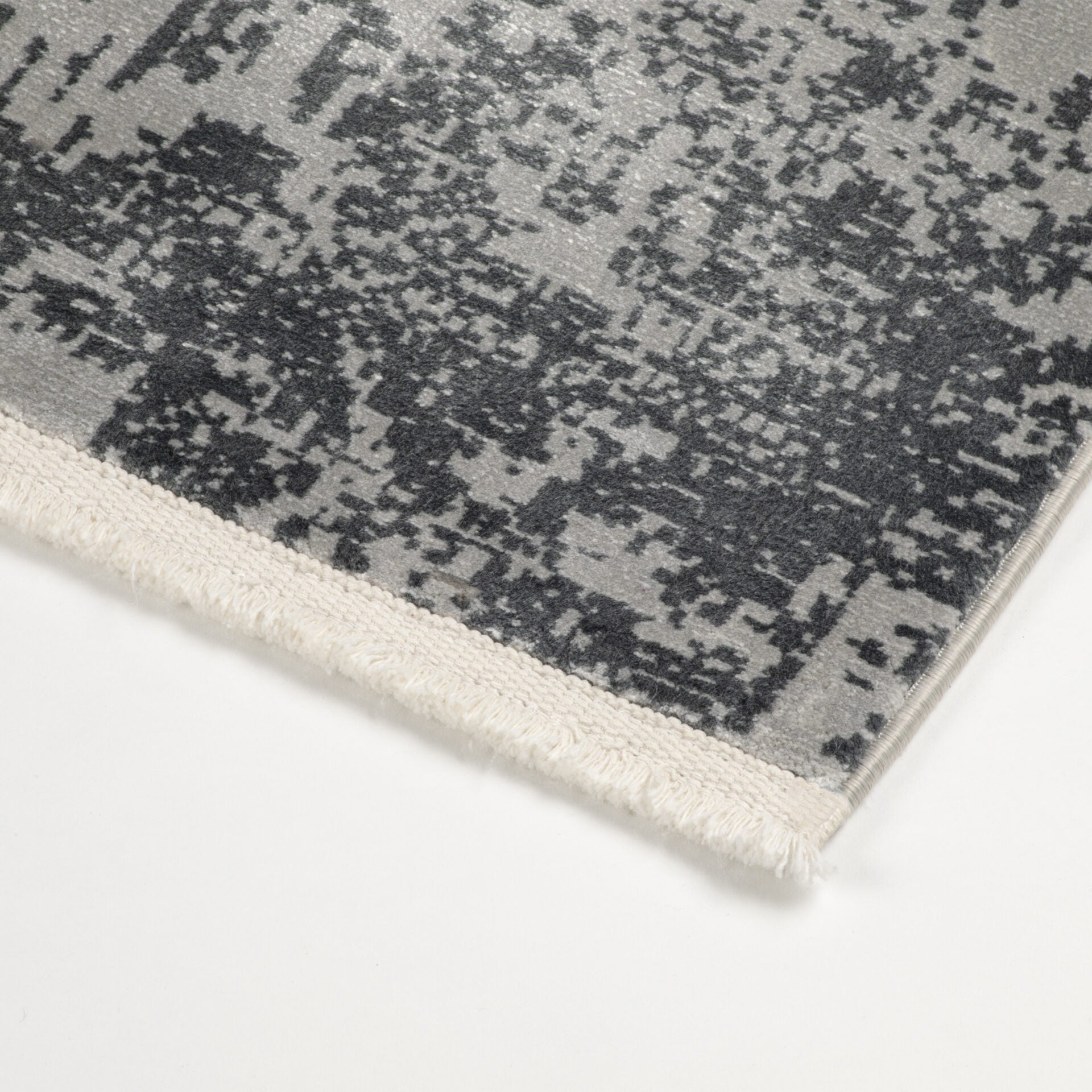 Teppich ROYAL dunkelgrau mit beige