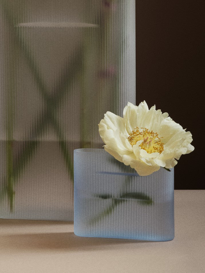 Ridge Blue Vase