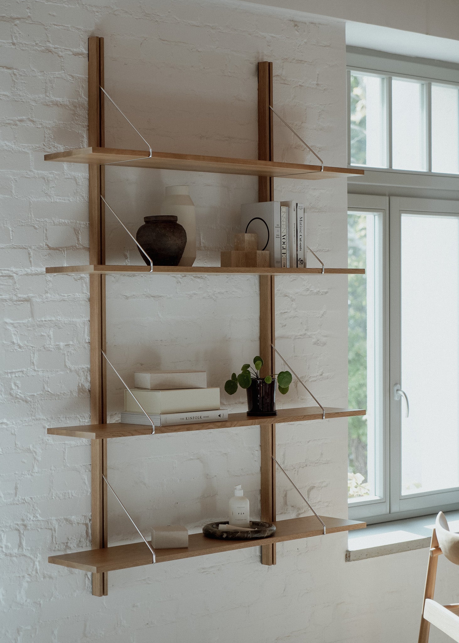 Wall shelf RODD oak wood