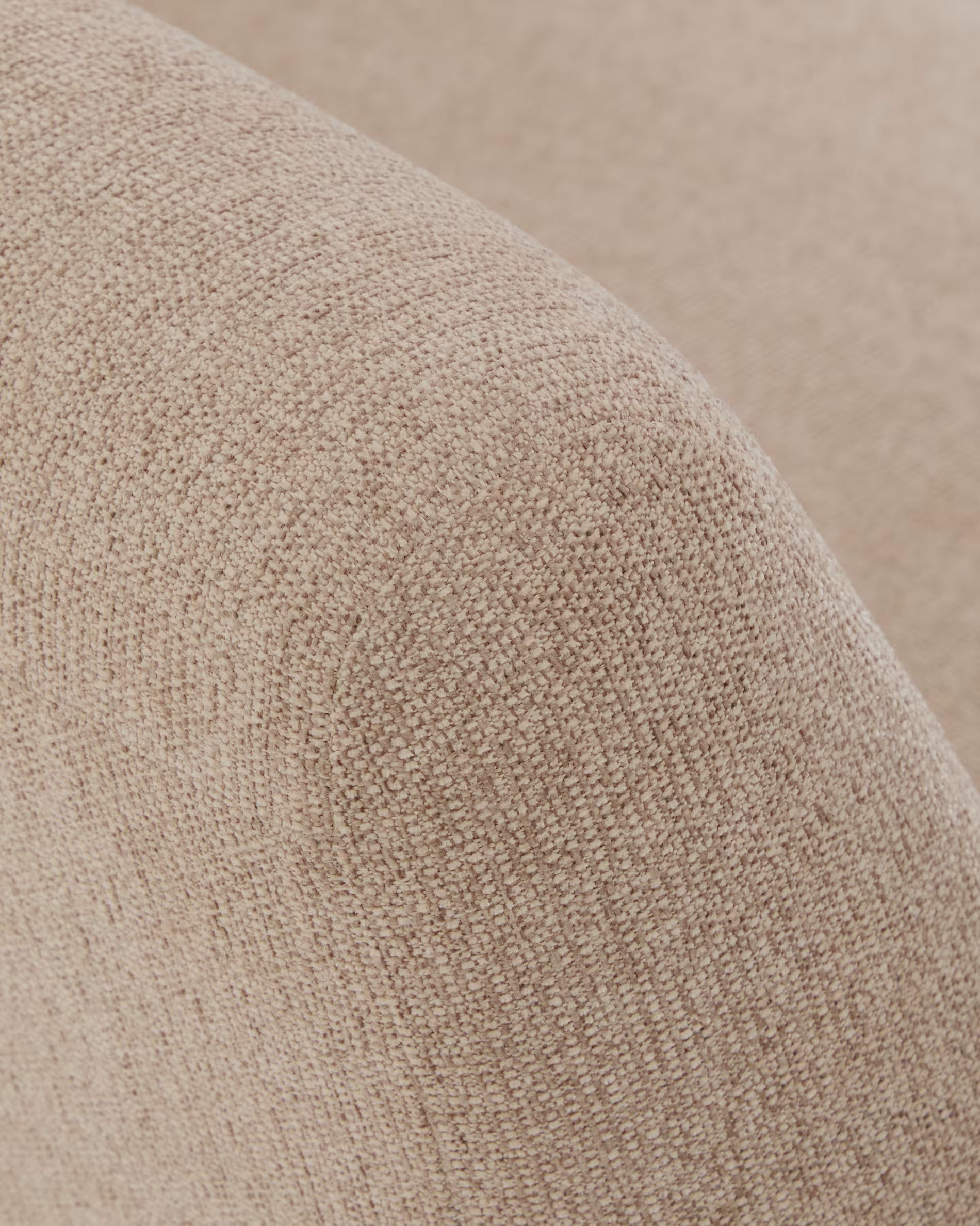 Sofa 3-zits AMSEN lichtbruin met notenhouten multiplex en stalen basis