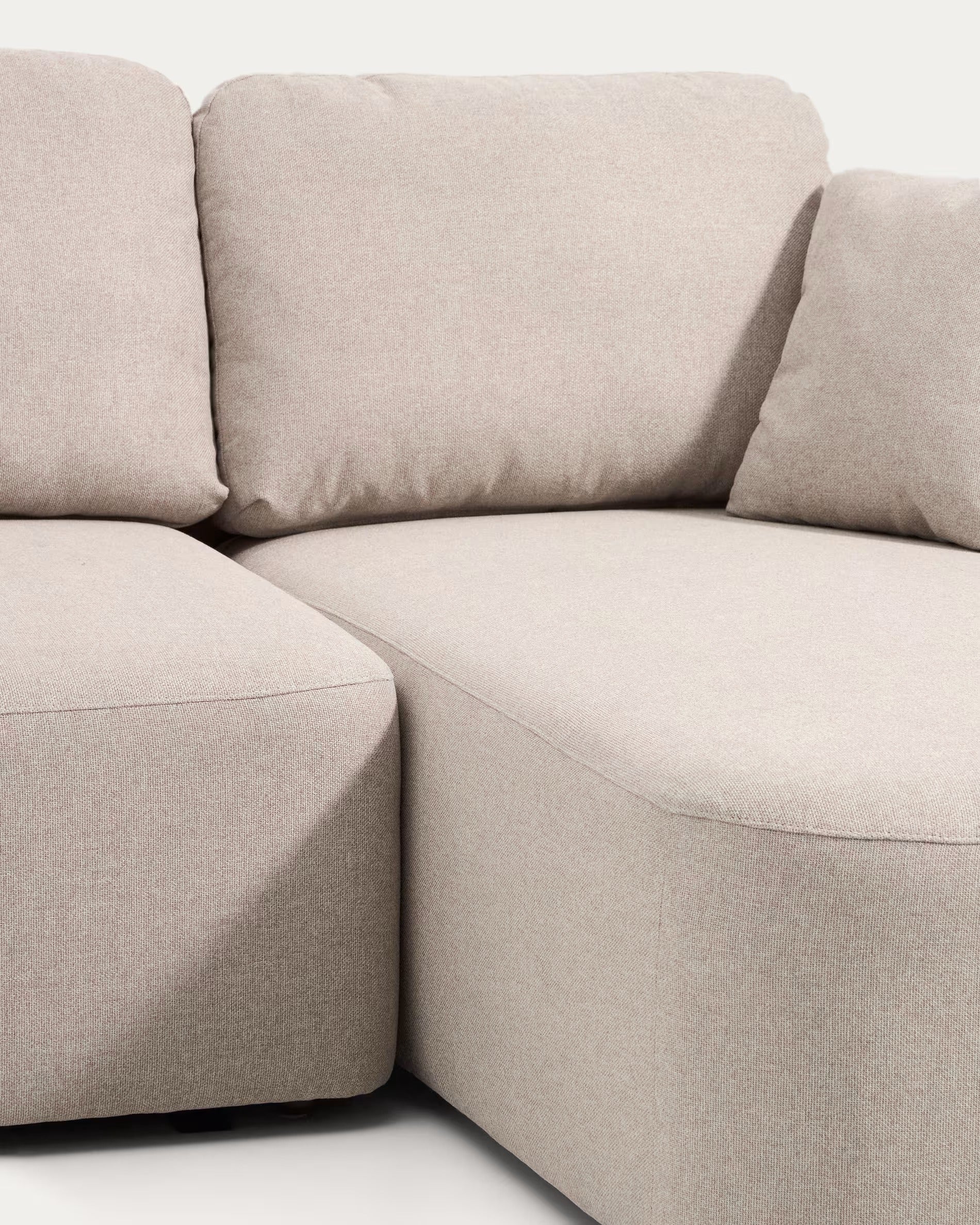 Rechtsseitige 3-Sitzer-Couch mit Schlaffunktion LAIRA beige