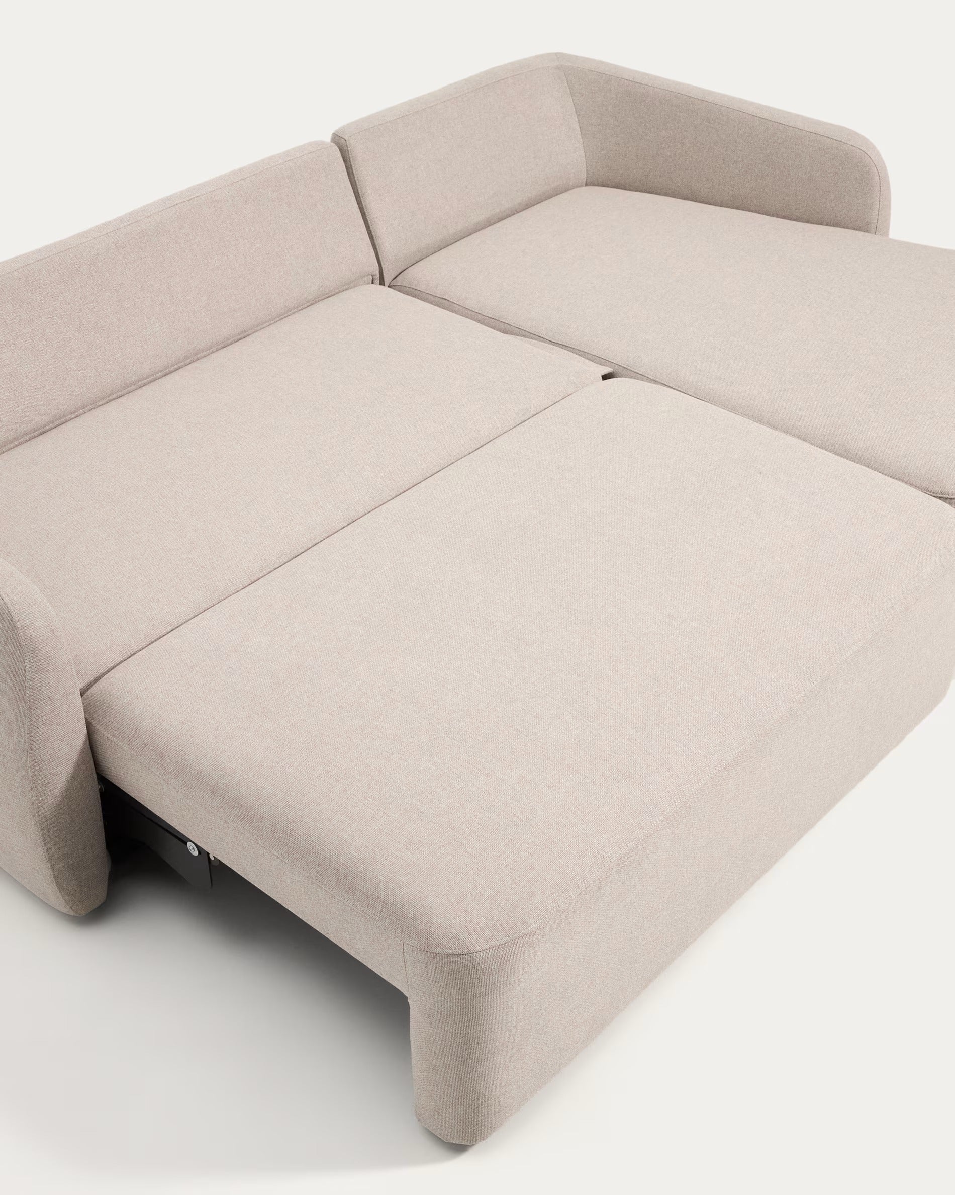 Rechtsseitige 3-Sitzer-Couch mit Schlaffunktion LAIRA beige